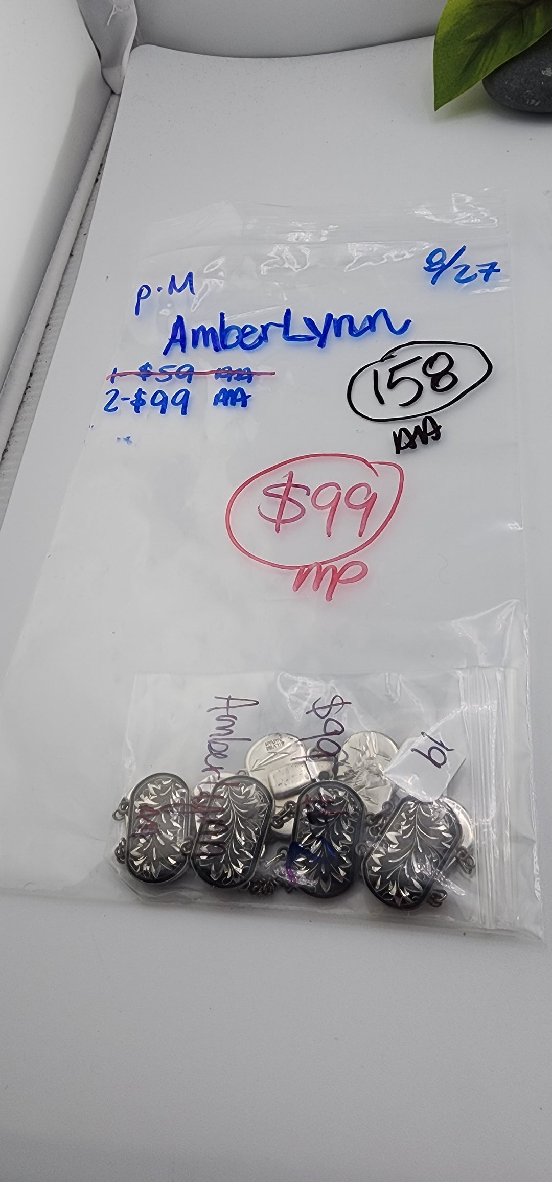 PM SHOW 48HR - RESERVED FOR:  - AmberLynn - 8/27/2025 FL tiktok Live Show - 1 Sterling Silver Items