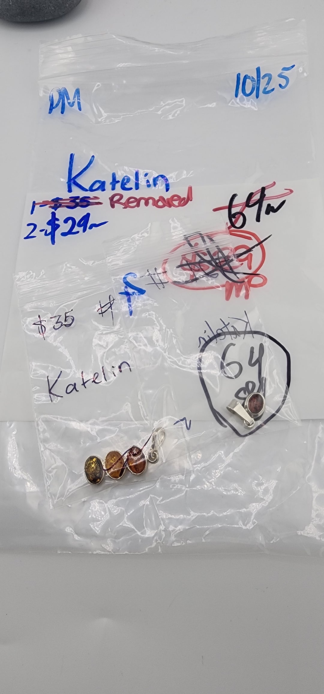 PM SHOW 48HR - RESERVED FOR: Katelin - 10/25/2025 FL tiktok Live Show - 2 Sterling Silver Items