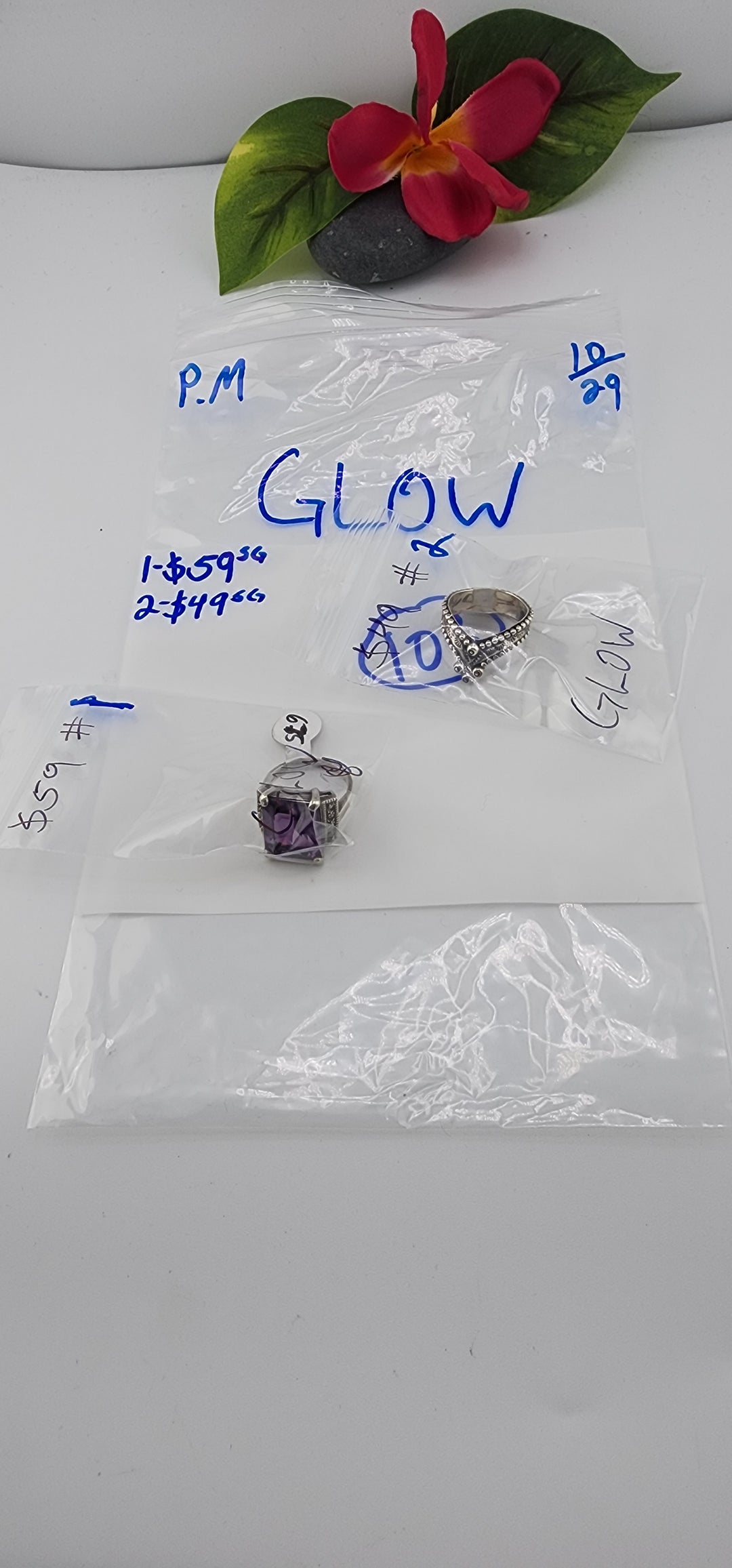 PM SHOW 48HR - RESERVED FOR: GLOW - 10/29/2025 FL tiktok Live Show - 2 Sterling Silver Items