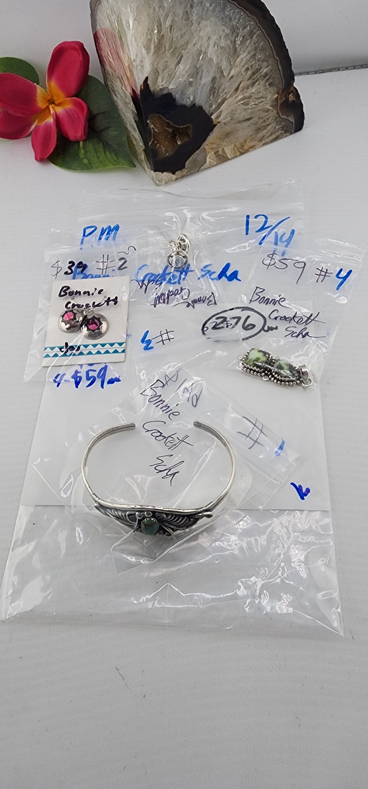 PM SHOW 48HR - RESERVED FOR:  Bonnie Crockett Scha- 12/14/2025 tiktok Live Show - 4 Sterling Silver Items