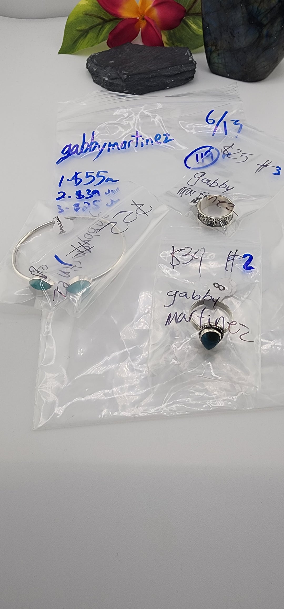48HR - RESERVED FOR: gabbymartinez - 6/13/2025 FL tiktok Live Show -3  Sterling Silver Items