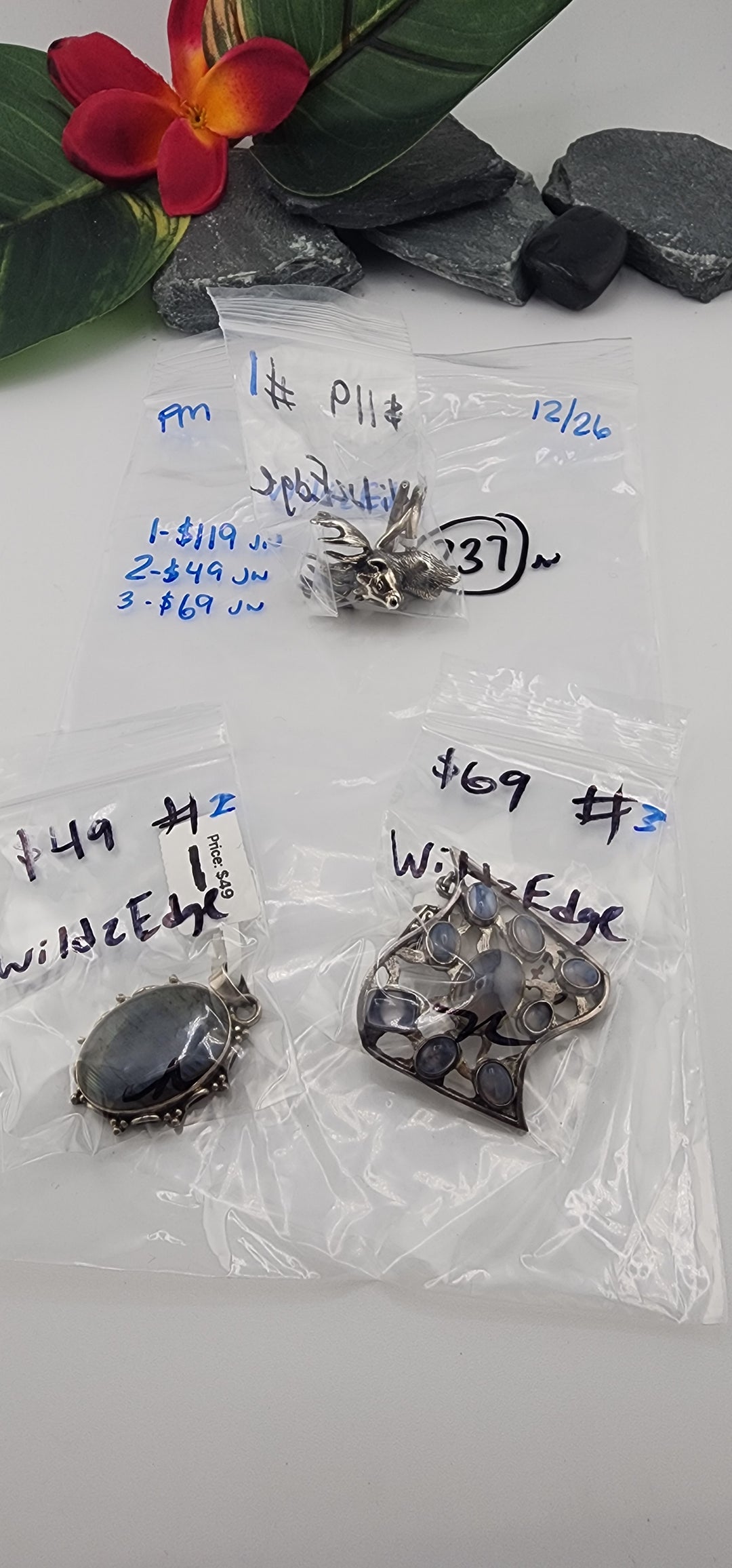 PM SHOW 48HR - RESERVED FOR: wildzedge - 12/26/2025 tiktok Live Show - 3 Sterling Silver Items