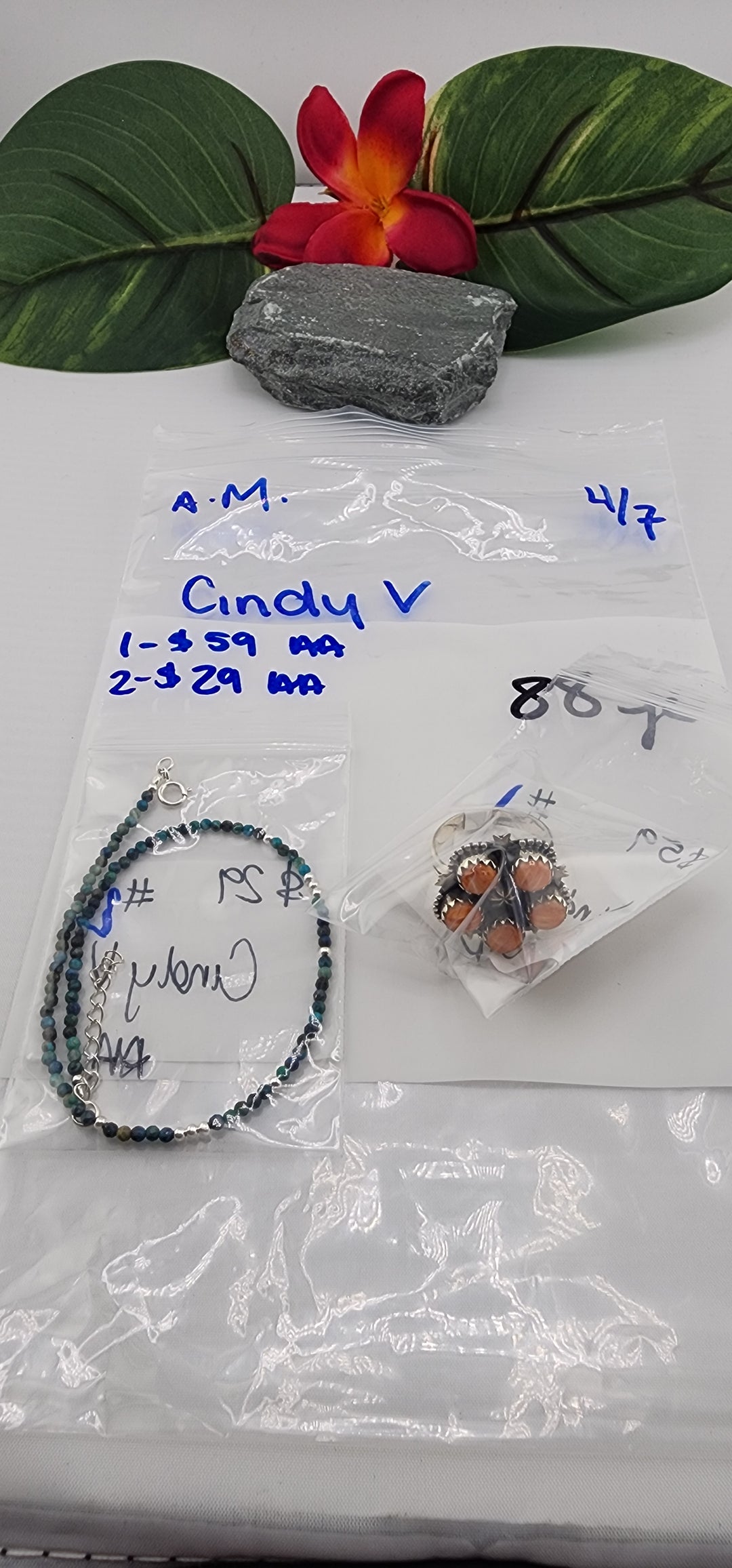 RESERVED FOR: CINDY V -4/7/2025 tiktok A.M Live Show -  2 Sterling Silver Items