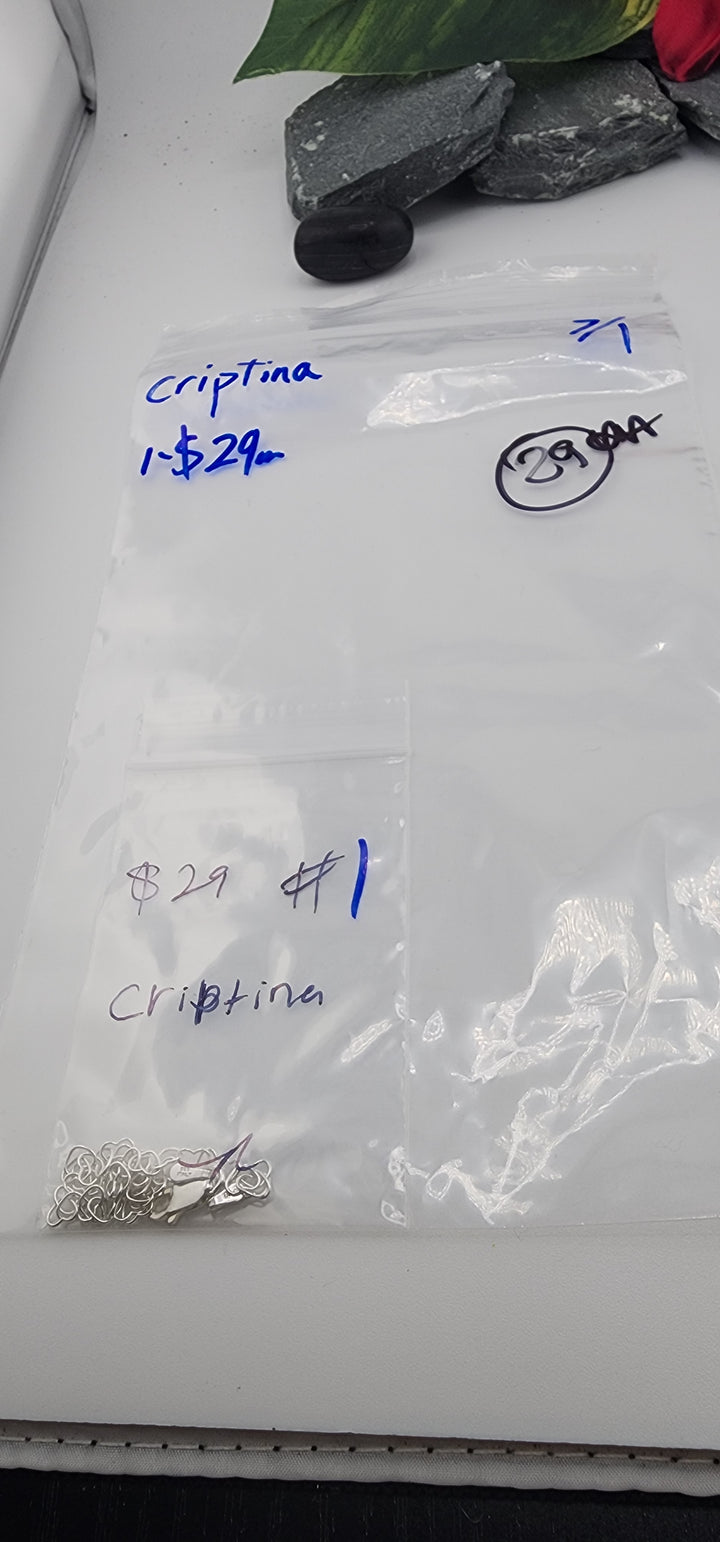 RESERVED FOR: criptina - 7/1/2025 tiktok Reservation Live Show - 1 Sterling Silver Items