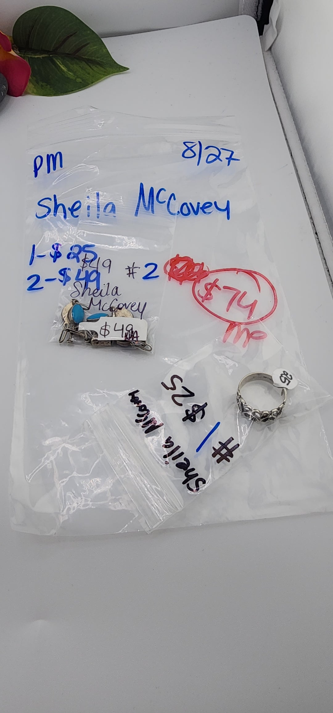 PM SHOW 48HR - RESERVED FOR: Sheila McCovey - 8/27/2025 FL tiktok Live Show - 2 Sterling Silver Items