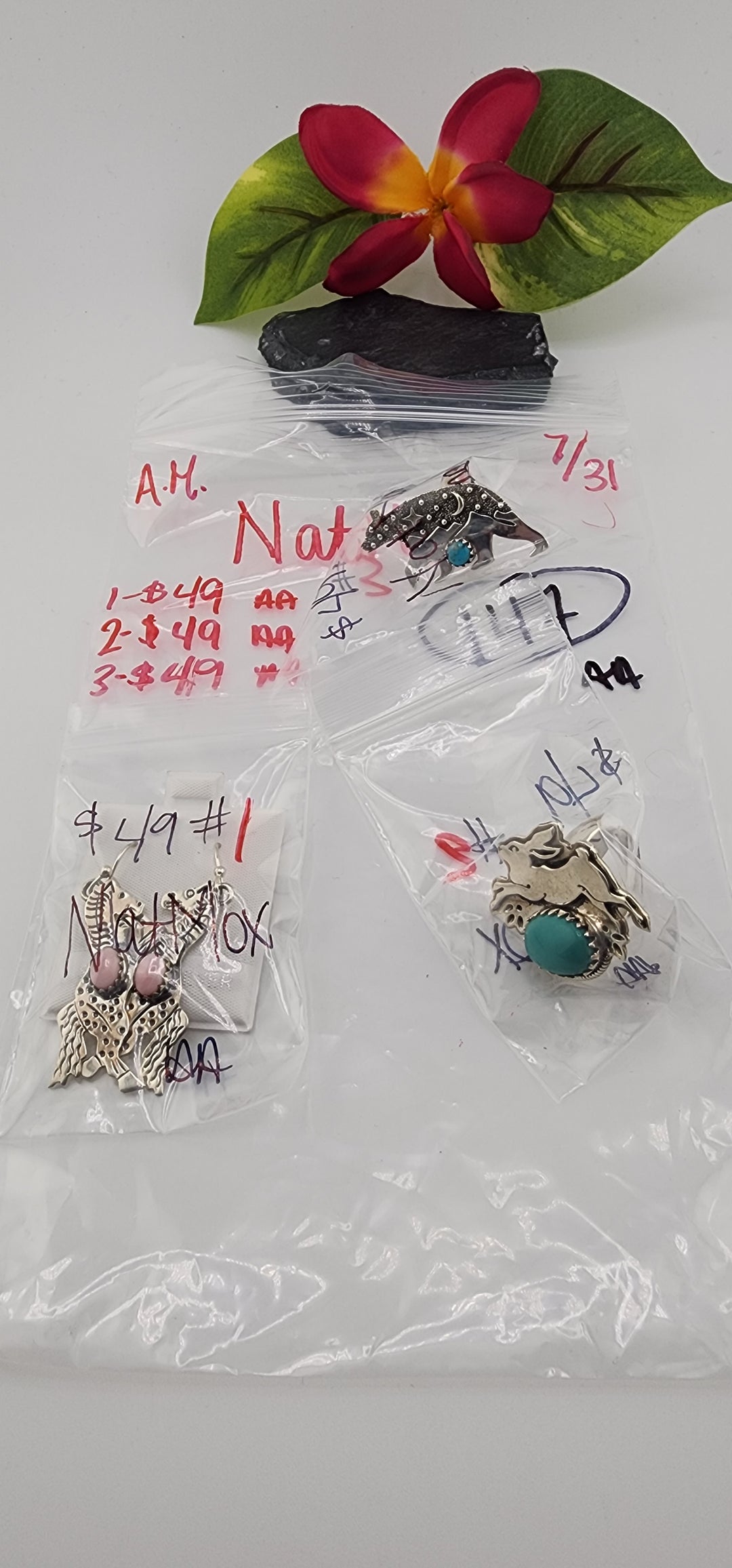 AM SHOW 48HR - RESERVED FOR: NatMox - 7/31/2025 FL tiktok Live Show - 3 Sterling Silver Items