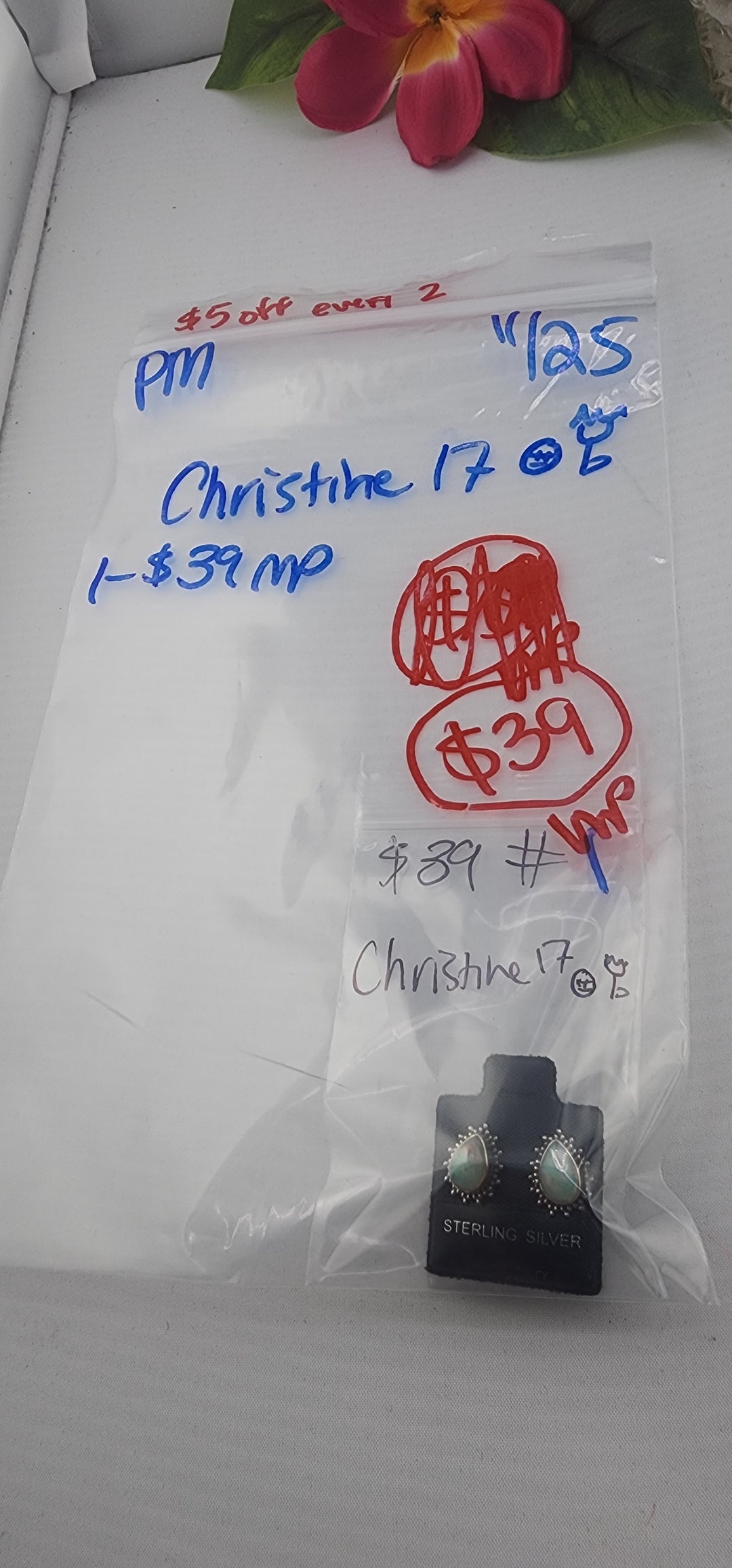 PM SHOW 48HR - RESERVED FOR: Christine17  - 11/25/2025 tiktok Live Show - 1 Sterling Silver Items