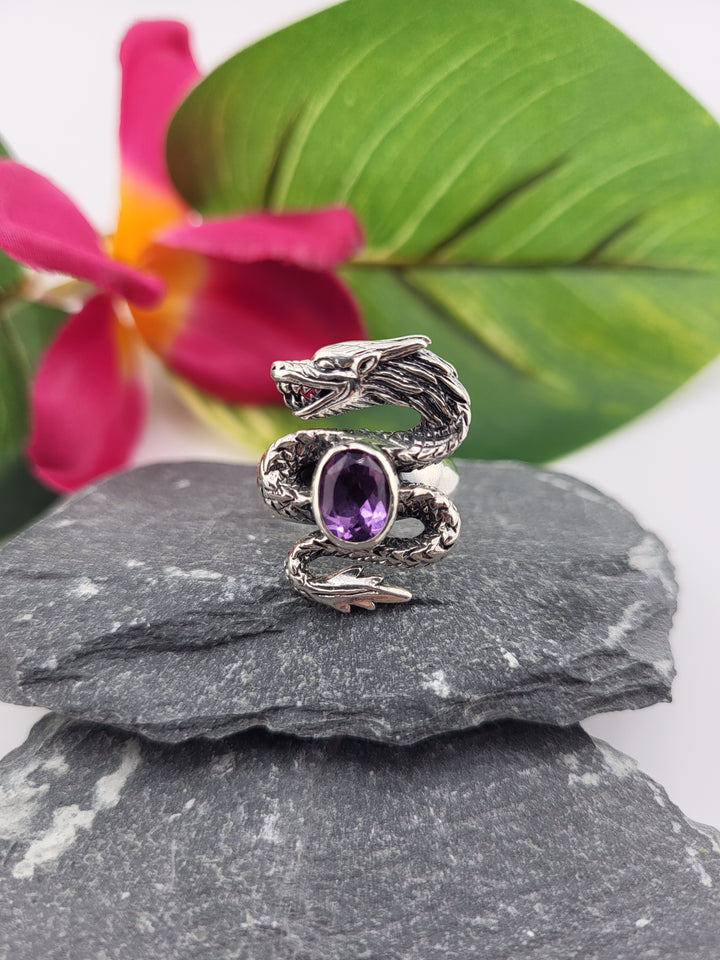Amethyst Dragon Ring