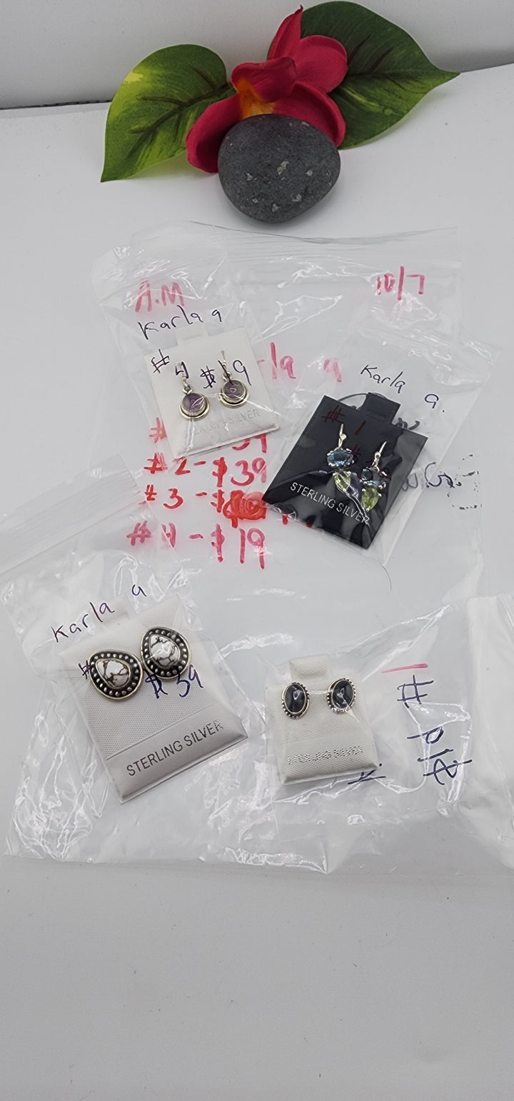 AM SHOW 48HR RESERVED FOR: Karla a- 10/7/2025 FL tiktok Live Show - 4 Sterling Silver Items