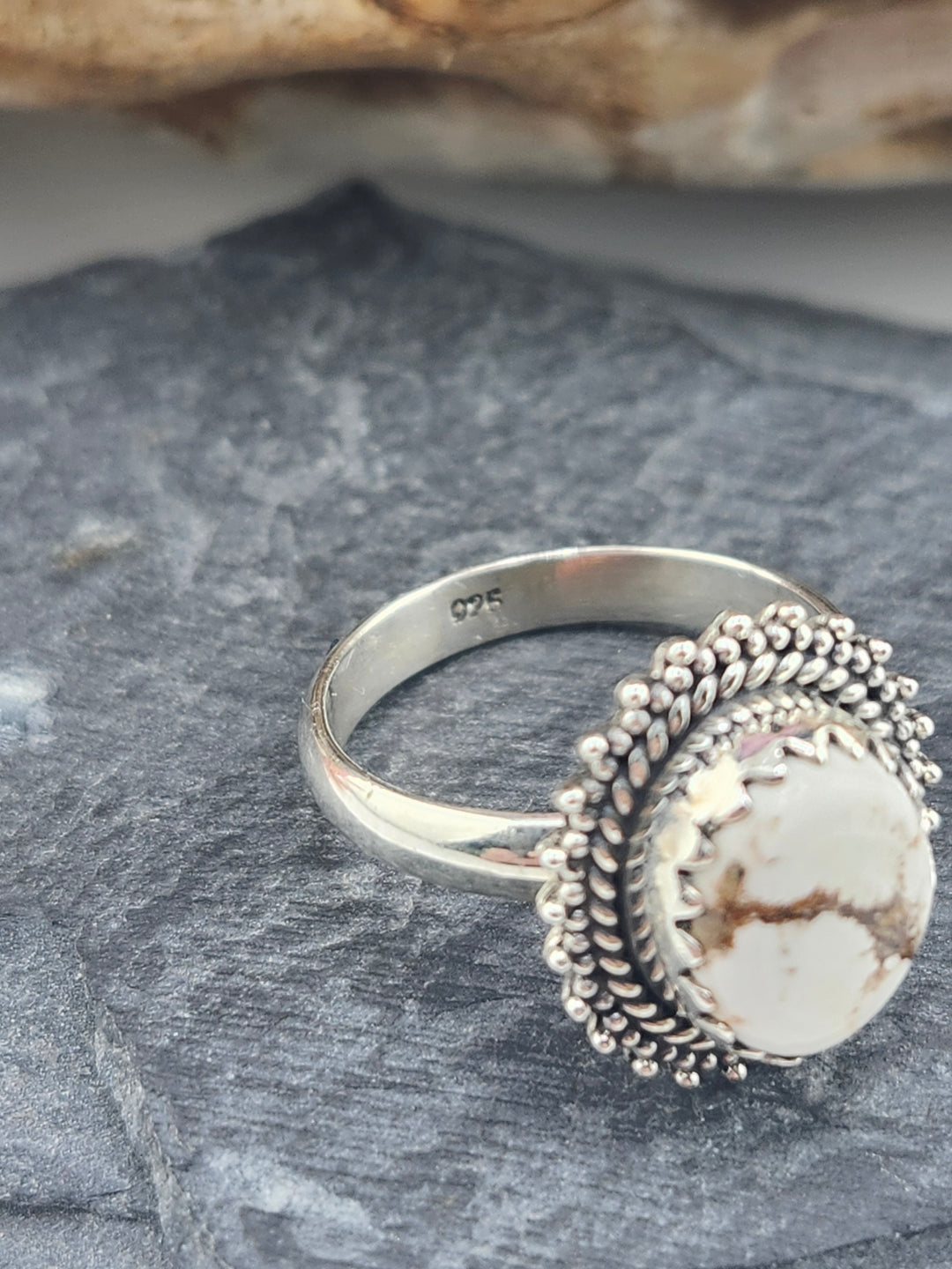 Wild Horse Jasper Dainty Ring
