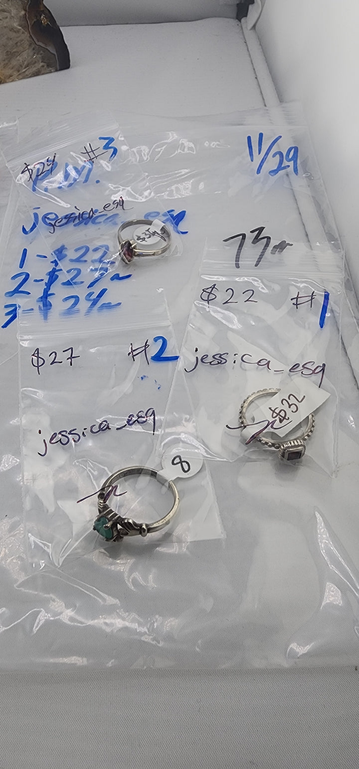 PM SHOW 48HR - RESERVED FOR: jessica_esq - 11/29/2025 tiktok Live Show - 3 Sterling Silver Items