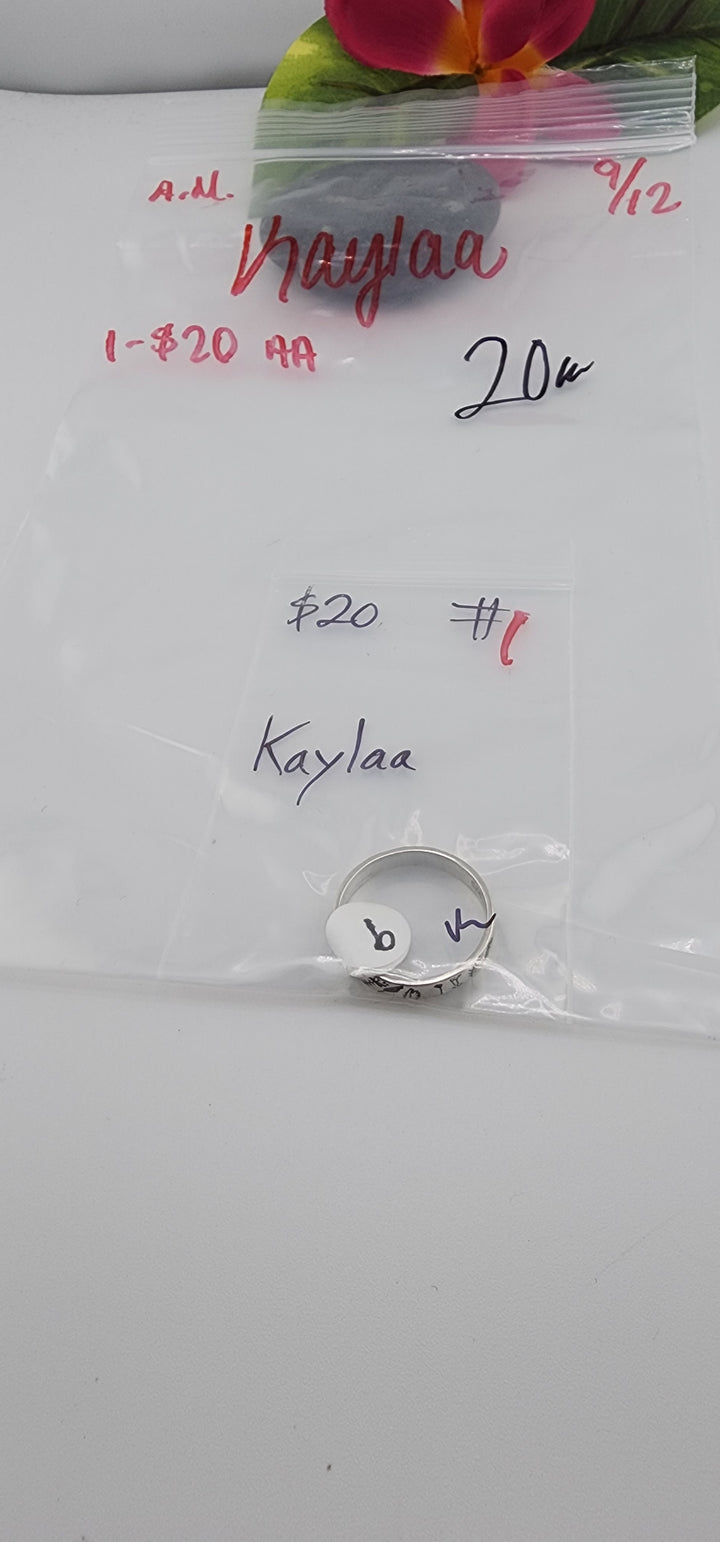 AM SHOW 48HR - RESERVED FOR: Kaylaa - 9/12/2025 FL tiktok Live Show - 1 Sterling Silver Items