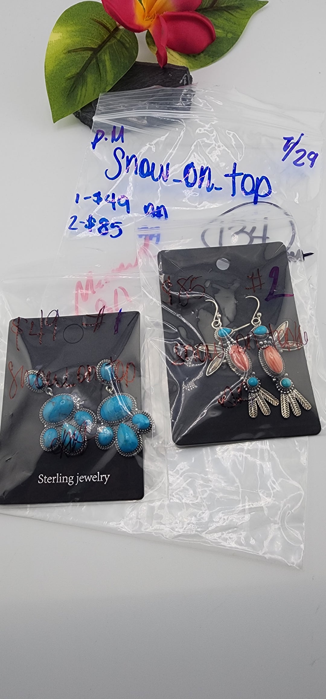 PM SHOW 48HR - RESERVED FOR: snow_on_top - 7/29/2025 FL tiktok Live Show - 2 Sterling Silver Items