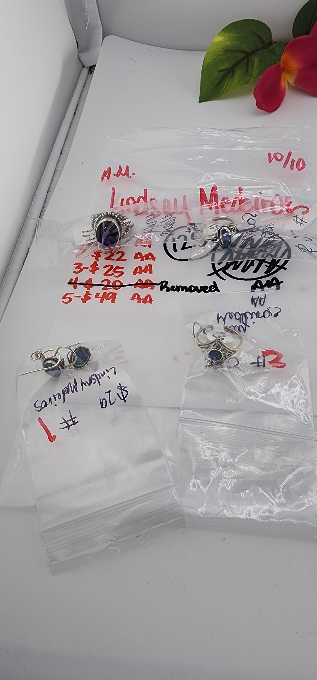AM SHOW 48HR RESERVED FOR: Lindsay Medeiros  - 10/10/2025 FL tiktok Live Show - 4 Sterling Silver Items