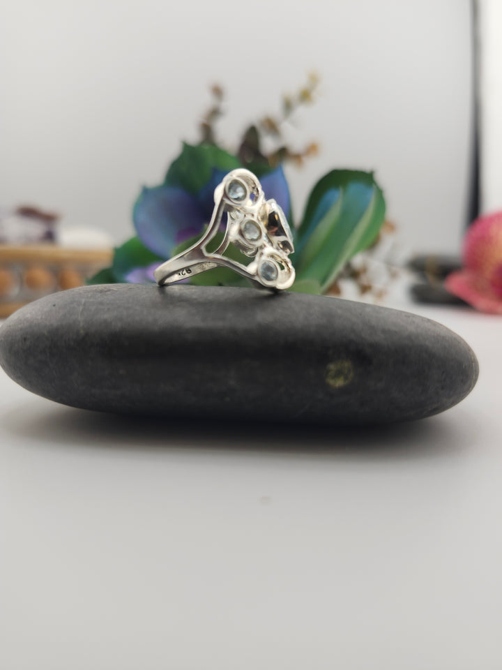 Topaz and 925 Sterling Silver Ring Size 7