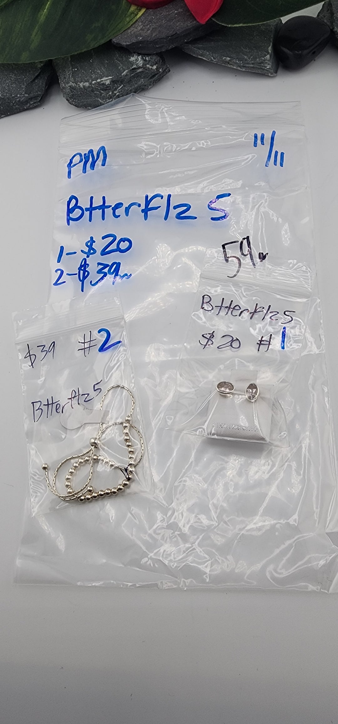 PM SHOW 48HR - RESERVED FOR: Btterflz5 - 11/11/2025 tiktok Live Show - 2 Sterling Silver Items