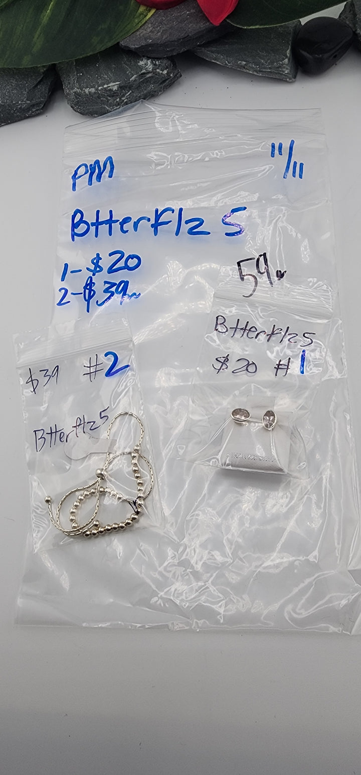 PM SHOW 48HR - RESERVED FOR: Btterflz5 - 11/11/2025 tiktok Live Show - 2 Sterling Silver Items