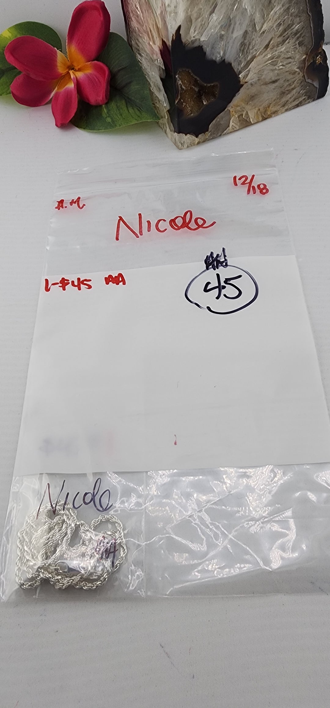 AM SHOW 48HR RESERVED FOR: Nicole - 12/18/2025 FL tiktok Live Show - 1 Sterling Silver Items