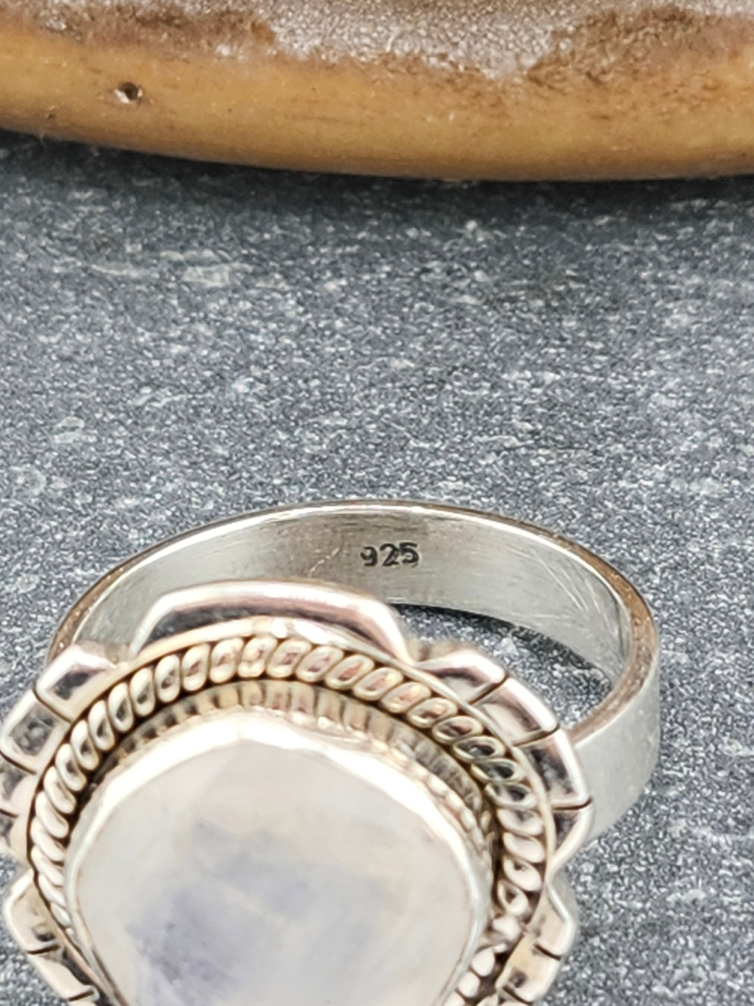 Cut Moonstone Ring Size 7