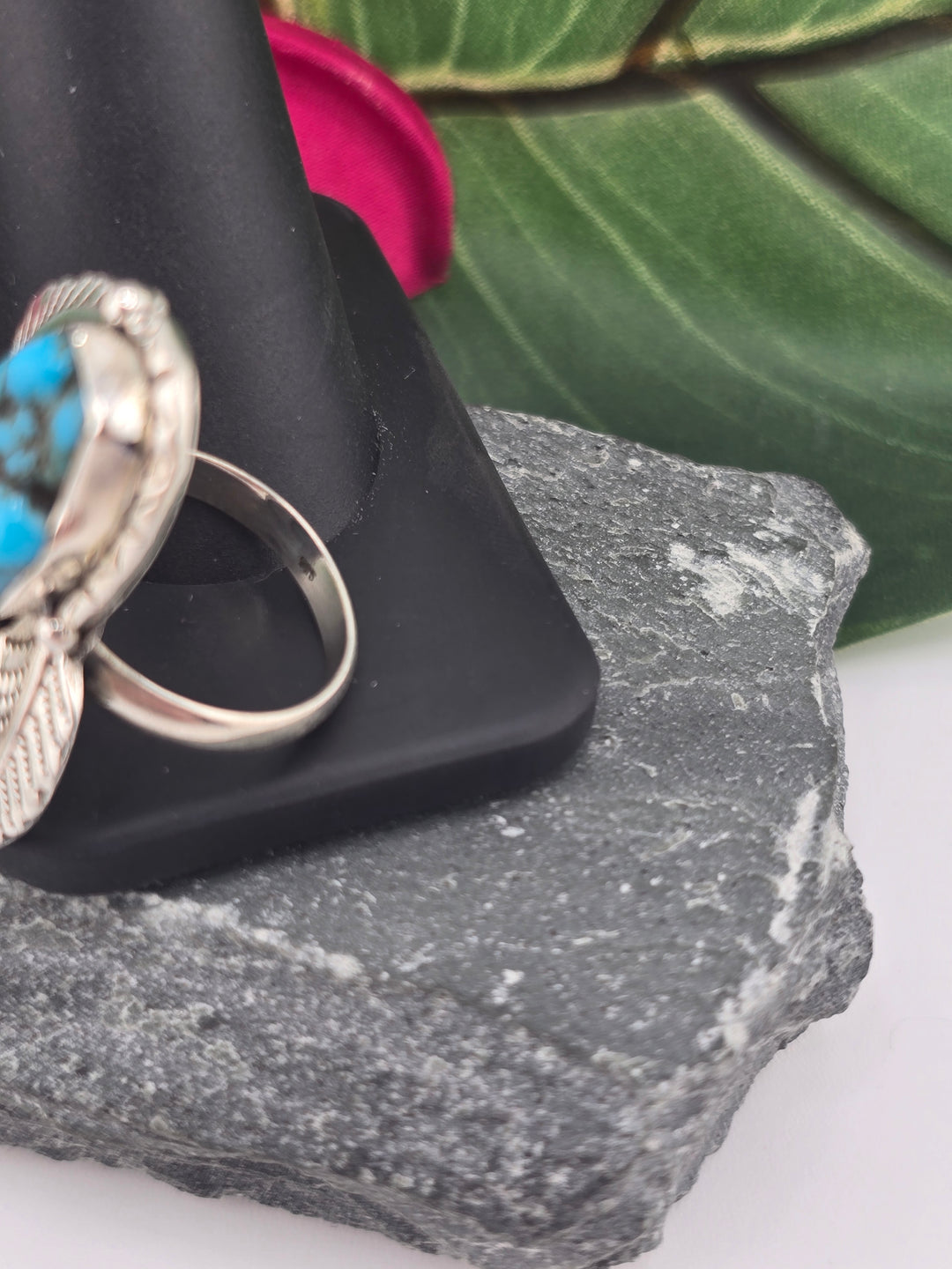 Double stone Kingman Turquoise sterling silver 925 ring size 7