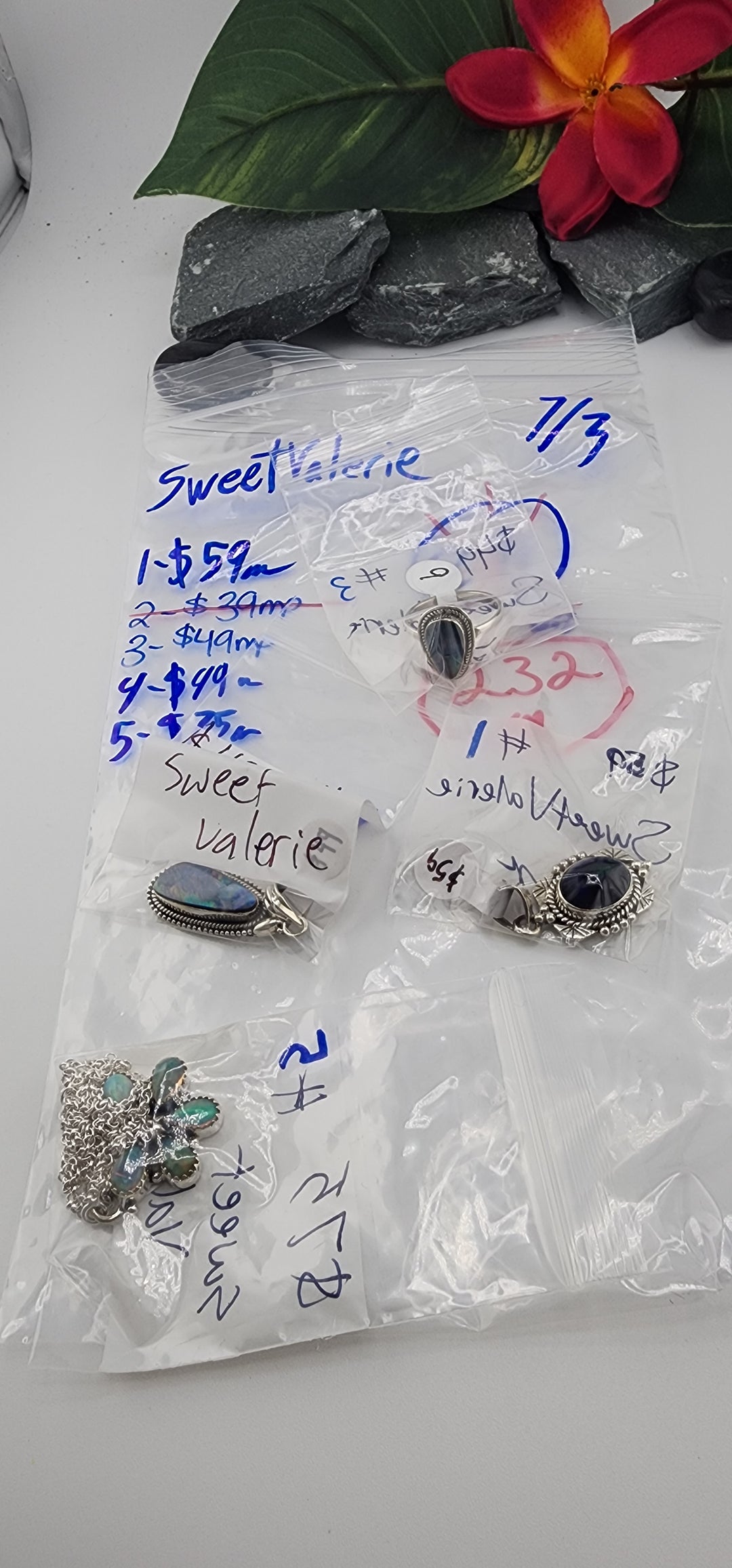 48HR - RESERVED FOR: SweetValerie - 7/3/2025 FL tiktok Live Show - 4 Sterling Silver Items
