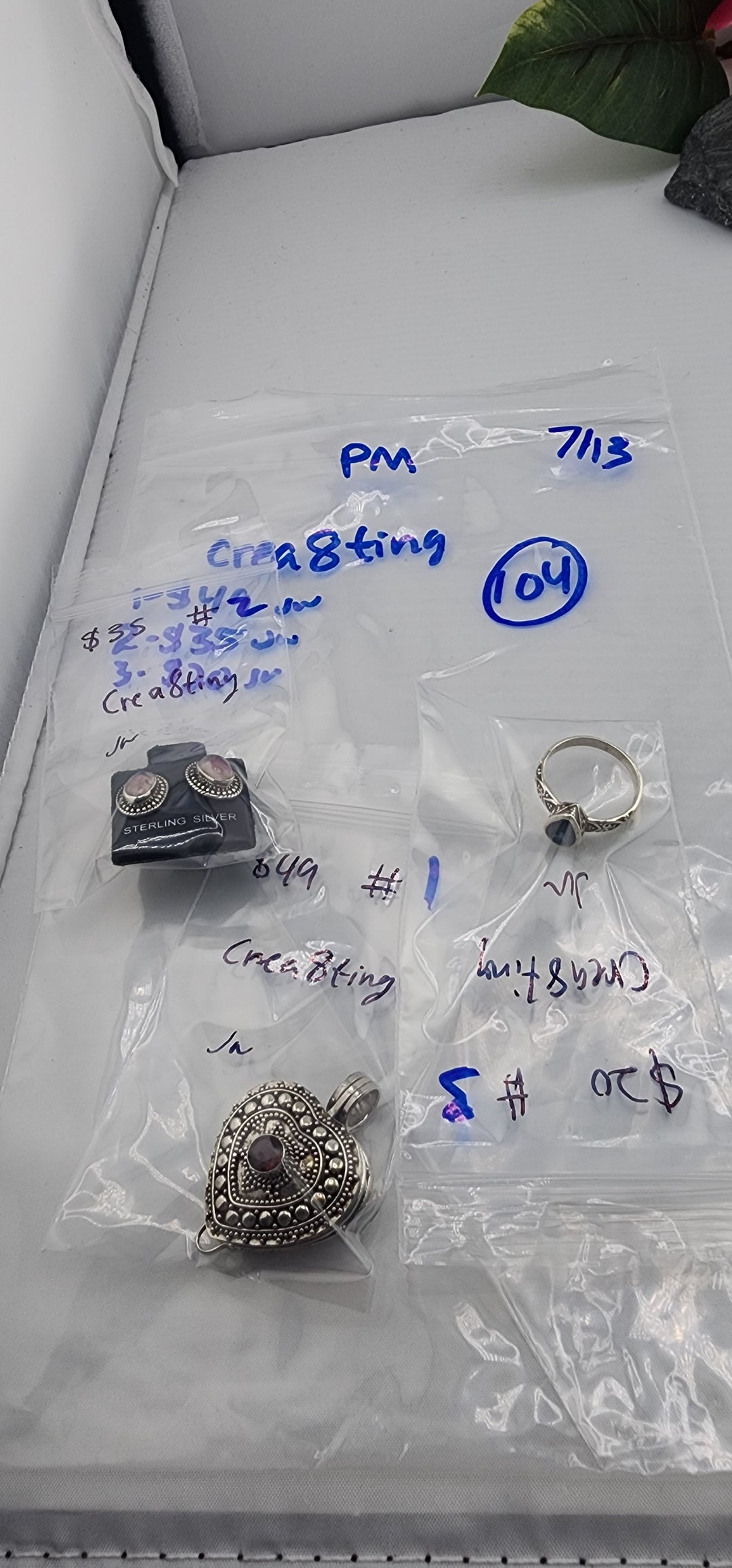 PM SHOW 48HR - RESERVED FOR:  crea8ting- 7/13/2025 FL tiktok Live Show -3  Sterling Silver Items