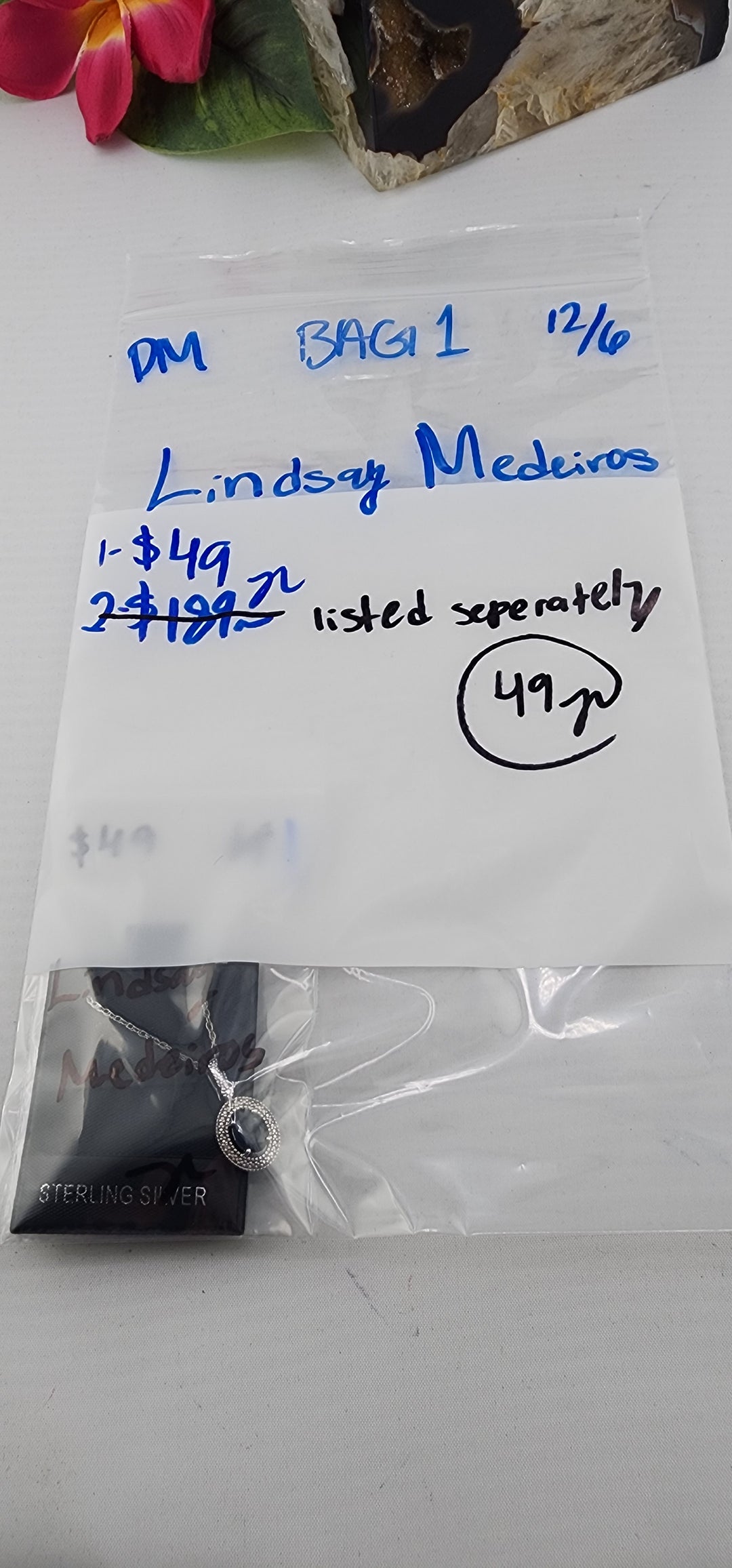 PM SHOW 48HR - RESERVED FOR: Lindsay Medeiros BAG1  - 12/6/2025 tiktok Live Show - 1 Sterling Silver Items