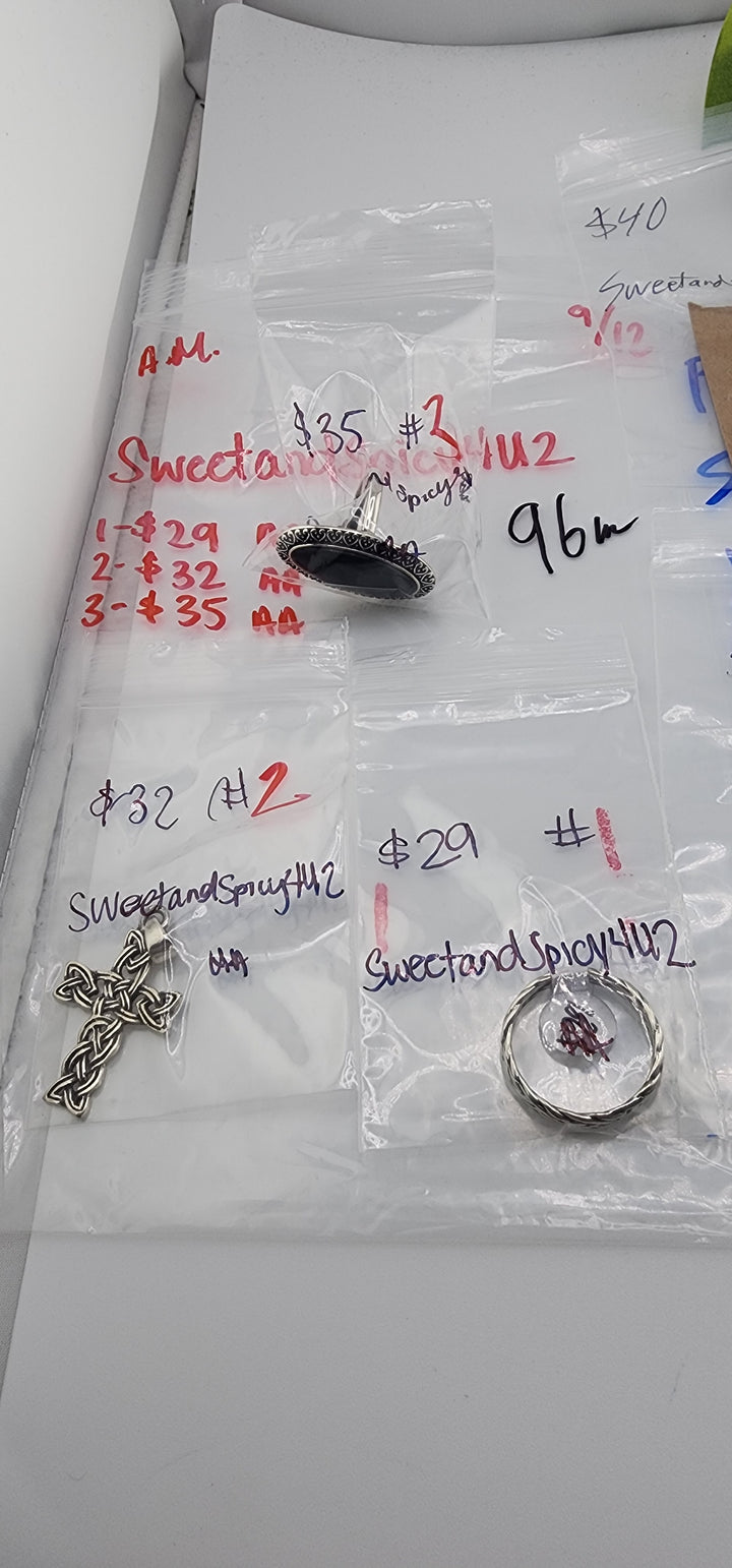 AM SHOW 48HR - RESERVED FOR: SweetandSpicy4U2 - 9/12/2025 FL tiktok Live Show - 3 Sterling Silver Items