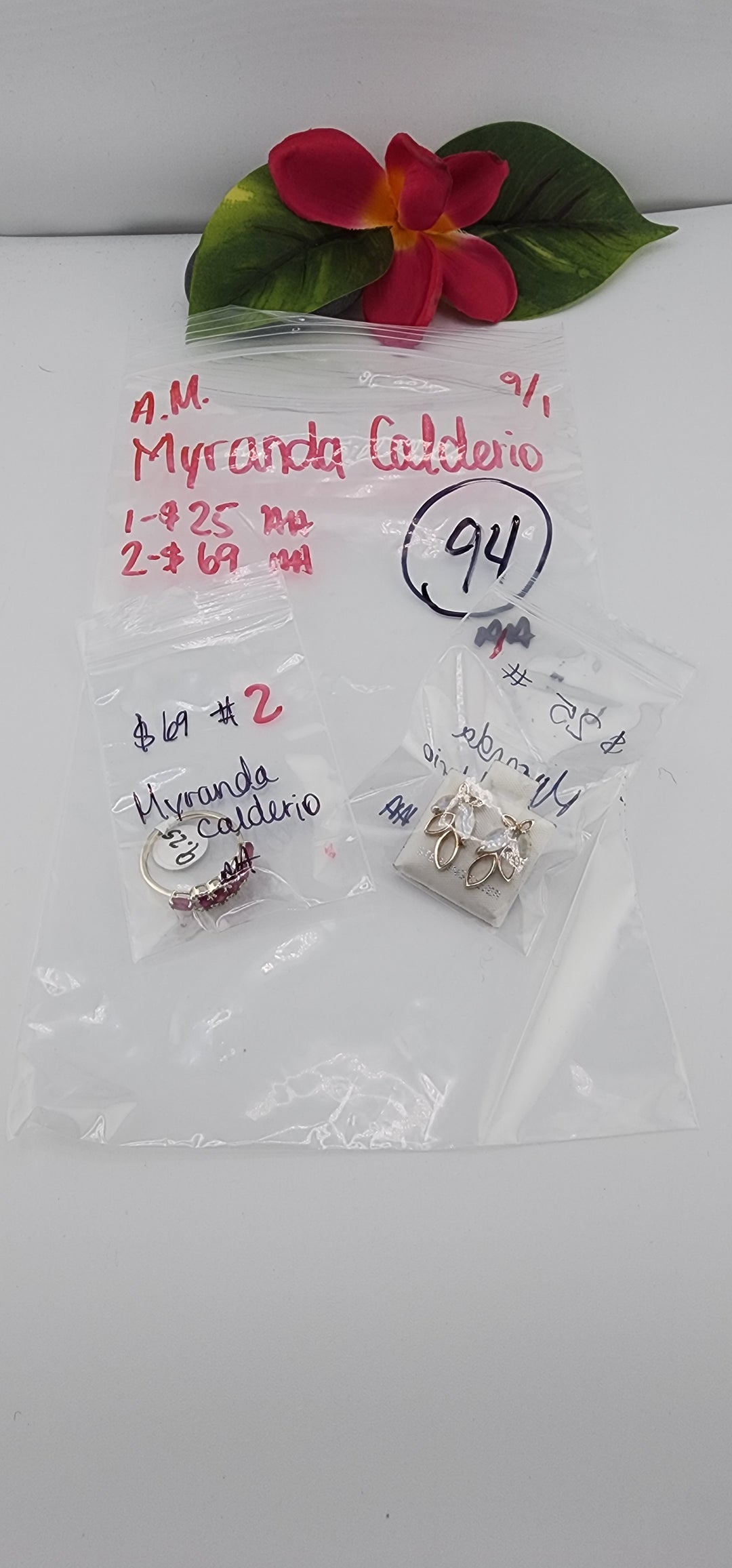 AM SHOW 48HR - RESERVED FOR: Myranda Calderio - 9/1/2025 FL tiktok Live Show - 2 Sterling Silver Items
