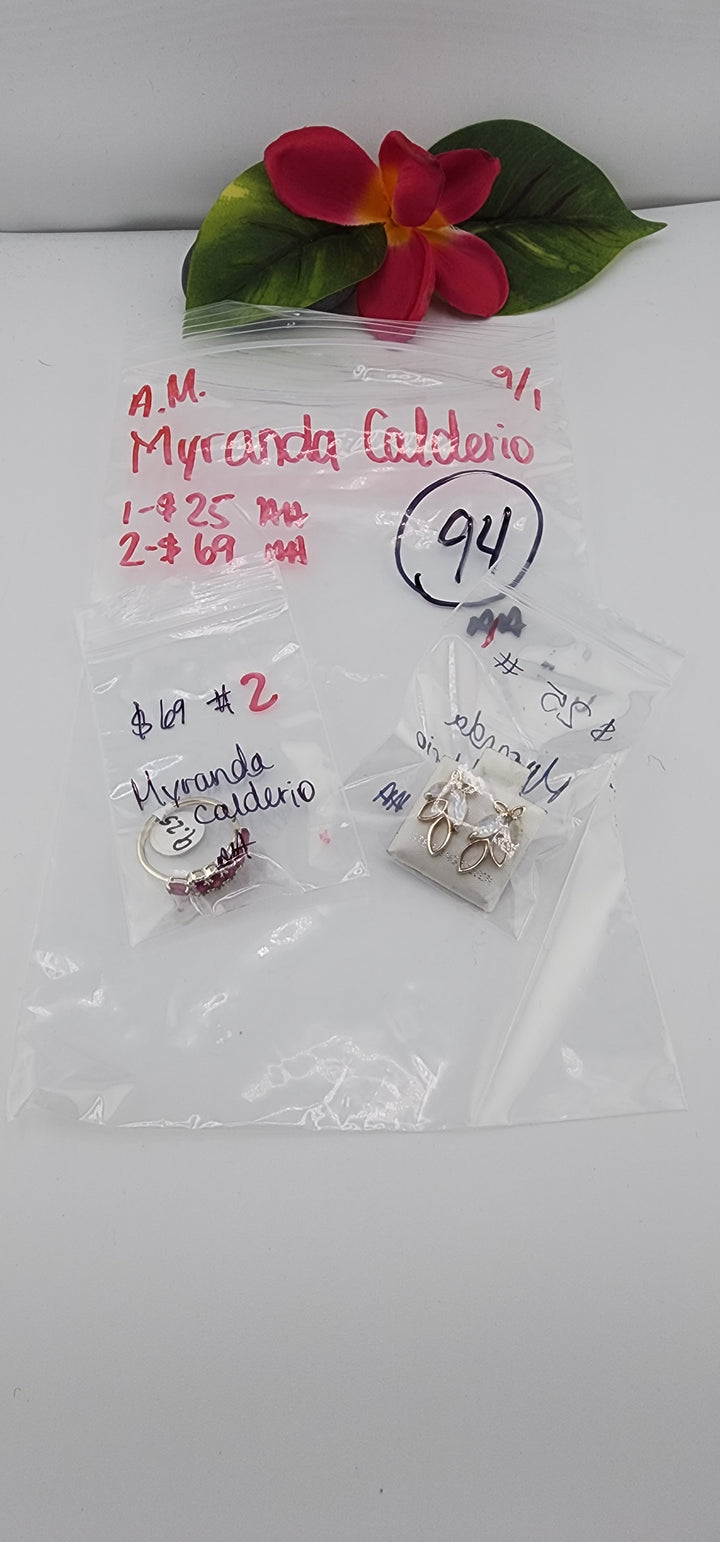 AM SHOW 48HR - RESERVED FOR: Myranda Calderio - 9/1/2025 FL tiktok Live Show - 2 Sterling Silver Items