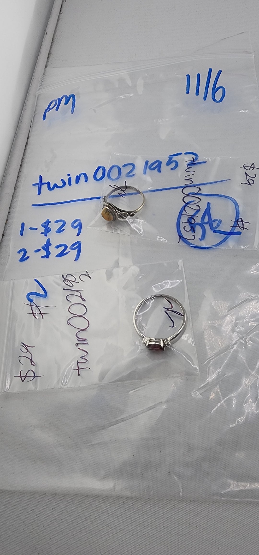 PM SHOW 48HR - RESERVED FOR: twin0021952 - 11/6/2025 tiktok Live Show - 2 Sterling Silver Items