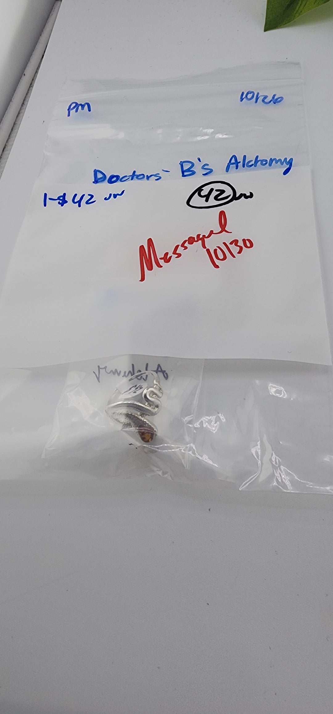 PM SHOW 48HR - RESERVED FOR:  Doctor B's Alchemy- 10/26/2025 FL tiktok Live Show -1  Sterling Silver Item