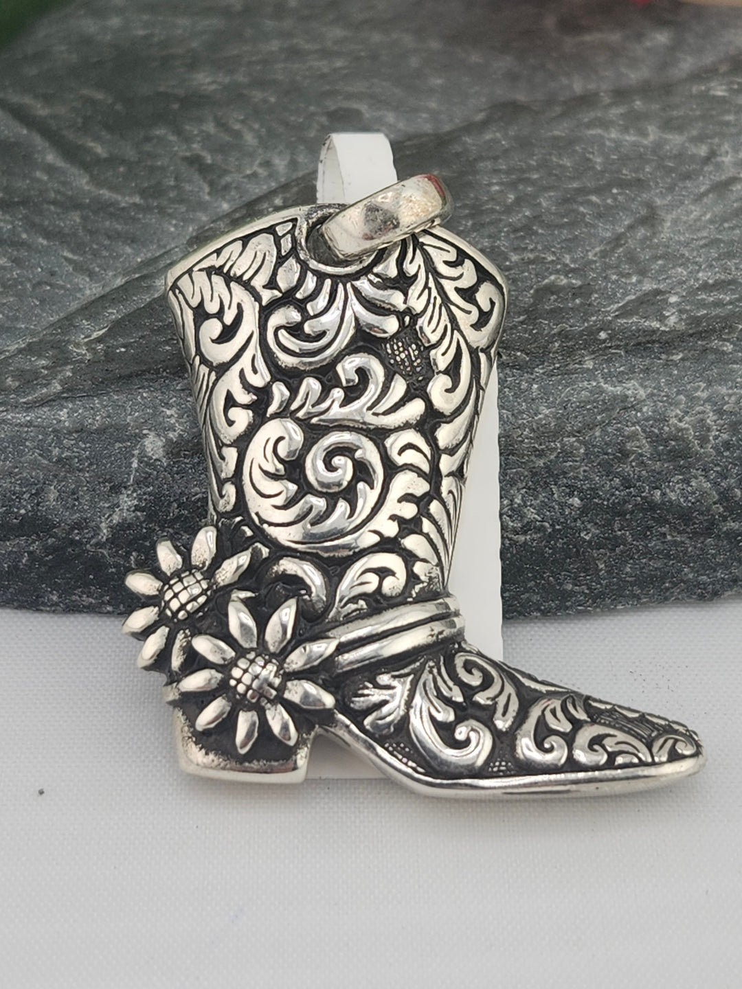 Designer SOMS 925 Sterling Silver Boot Pendant