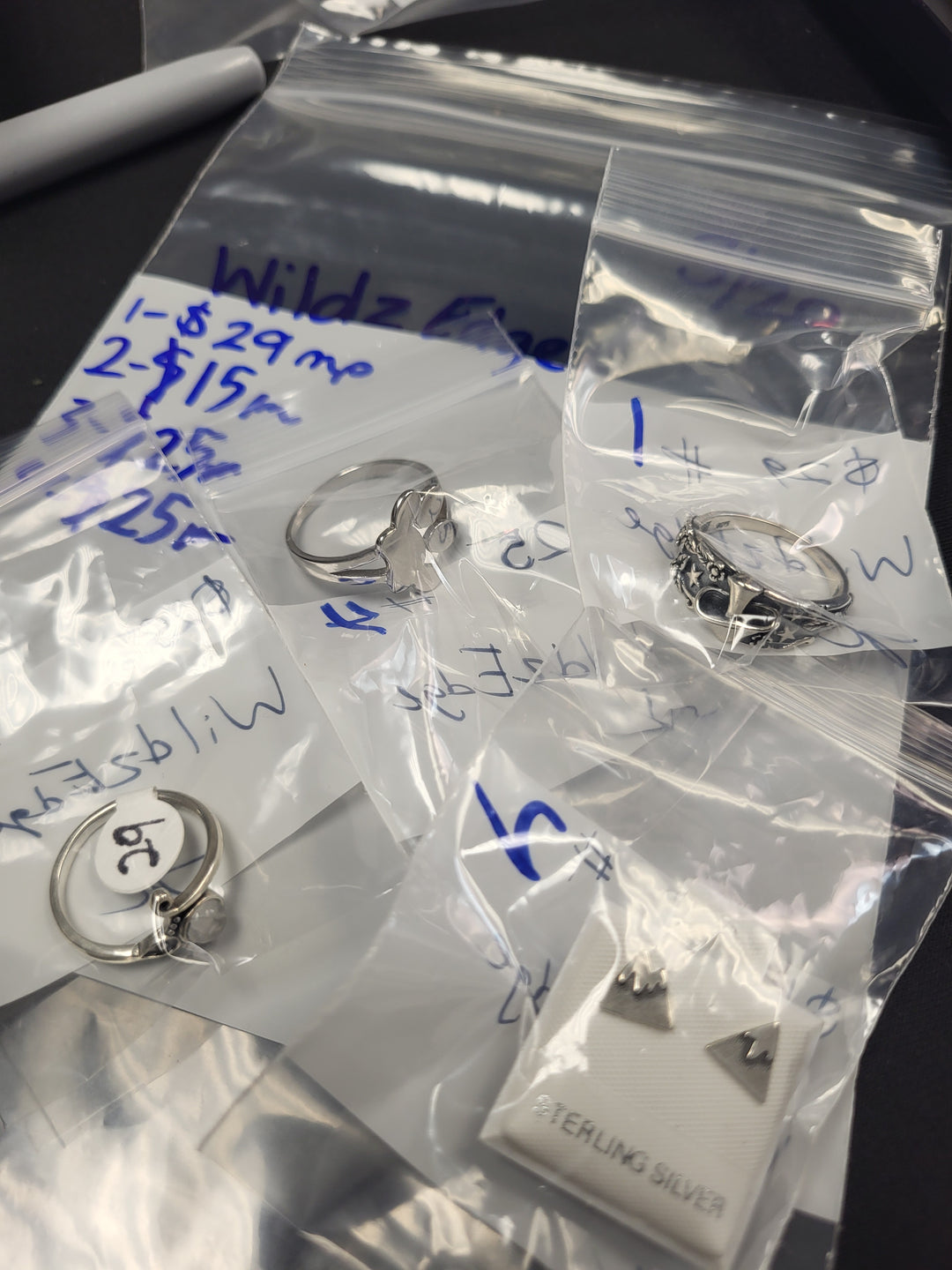 RESERVED FOR: WildzEdge   - 3/20/2025 Live Show - 4 Sterling Silver Items