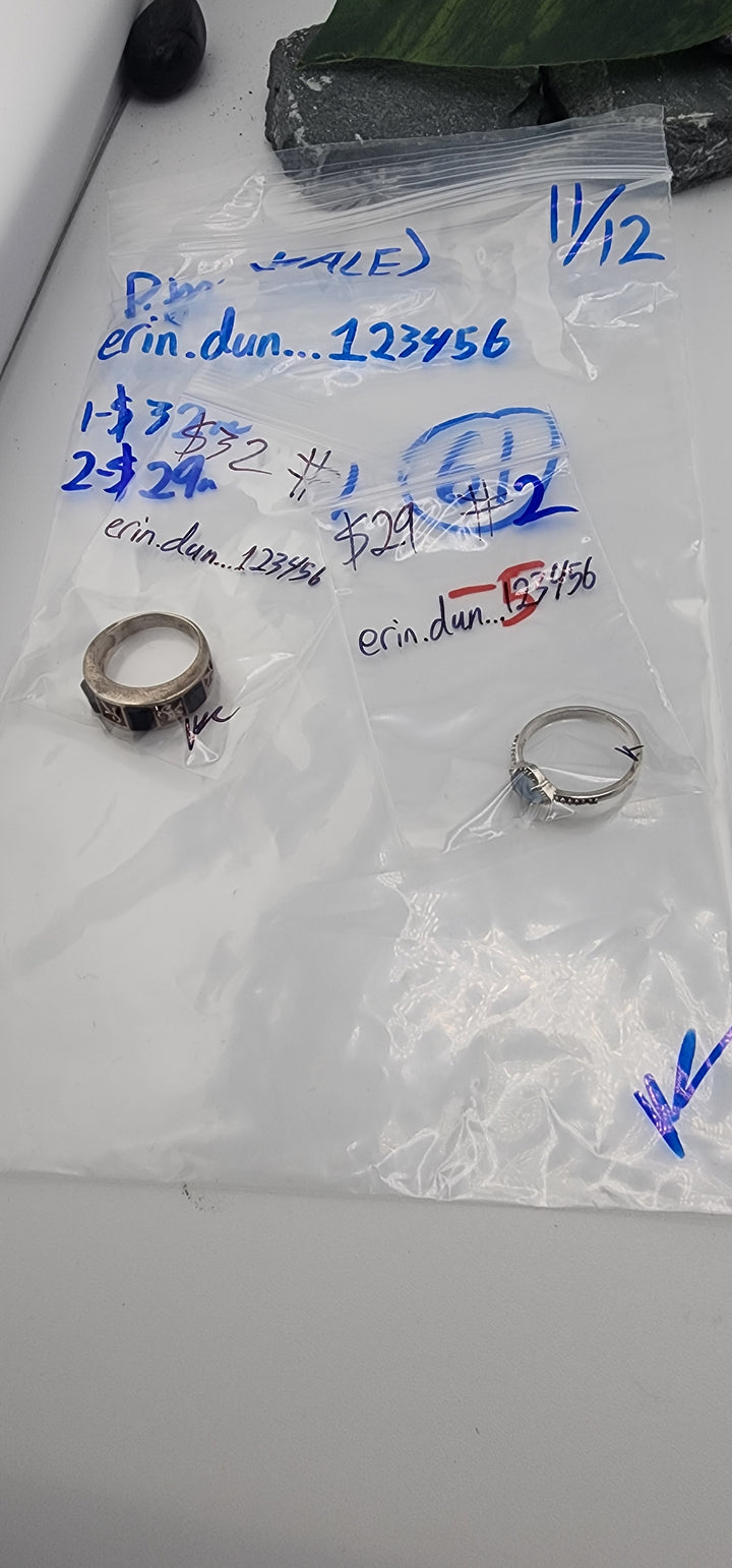 PM SHOW 48HR - RESERVED FOR: erin.dun...123456 - 11/12/2025 tiktok Live Show - 2 Sterling Silver Items