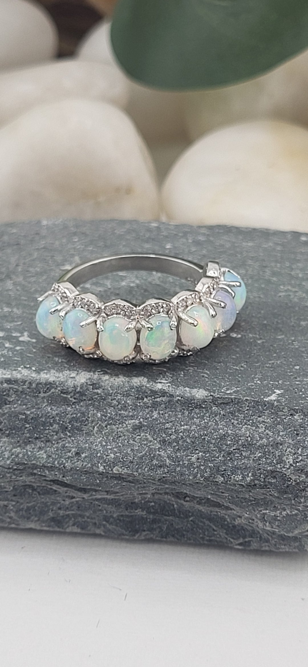 Ethiopian Opal Ring Size 6 Sterling Silver