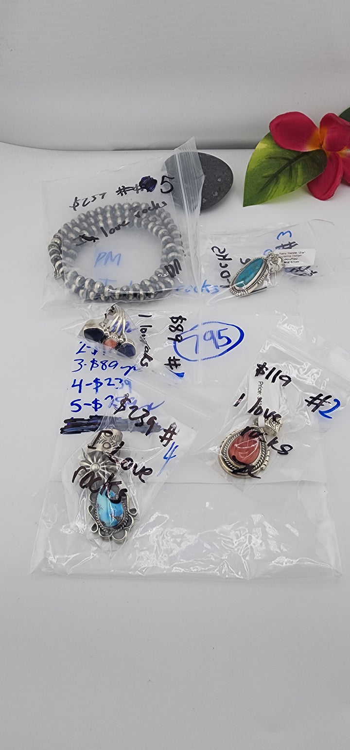 PM SHOW 48HR - RESERVED FOR: I love rocks - 9/26/2025 FL tiktok Live Show - 5 Sterling Silver Items