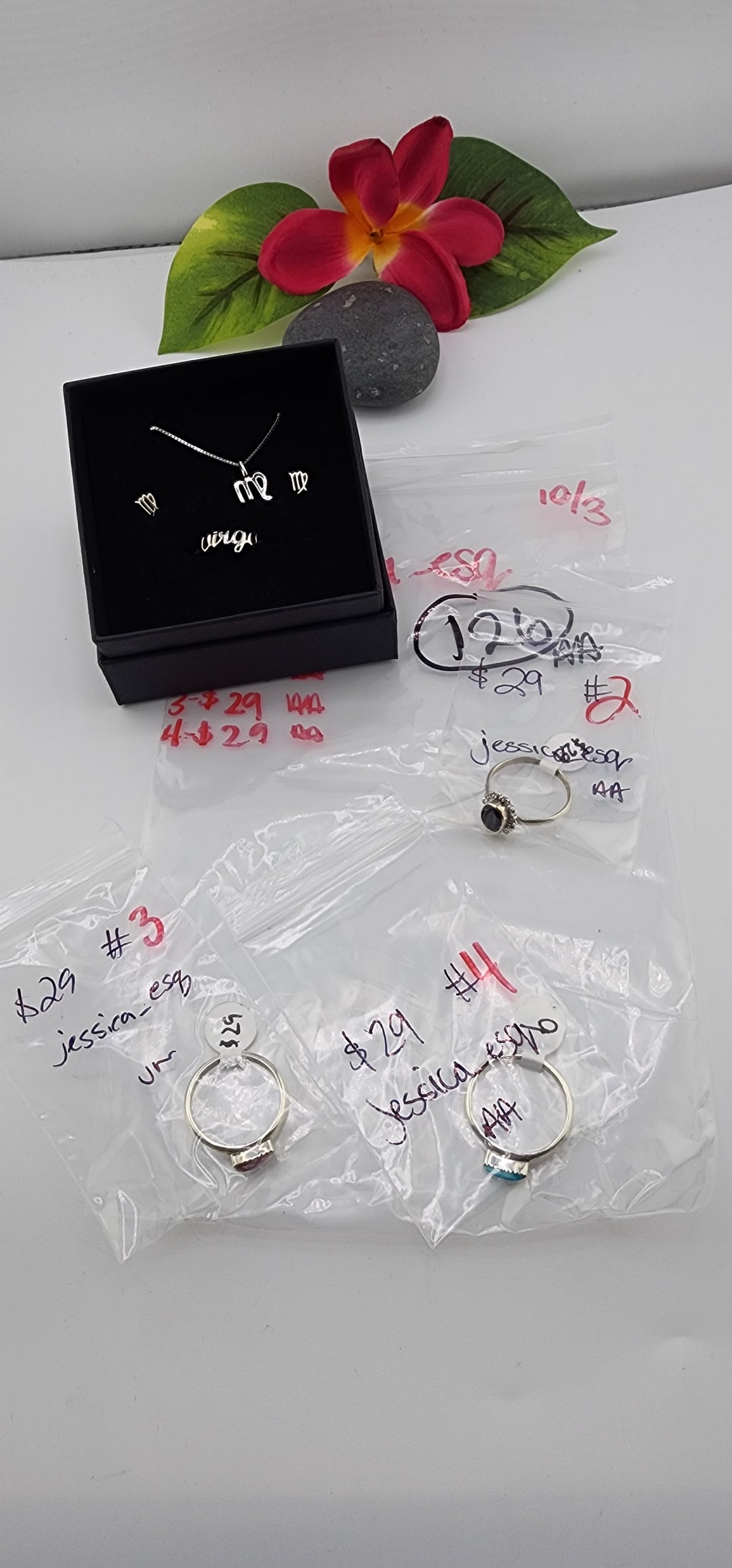 AM SHOW 48HR RESERVED FOR: jessica_esq - 10/3/2025 FL tiktok Live Show -  4 Sterling Silver Items