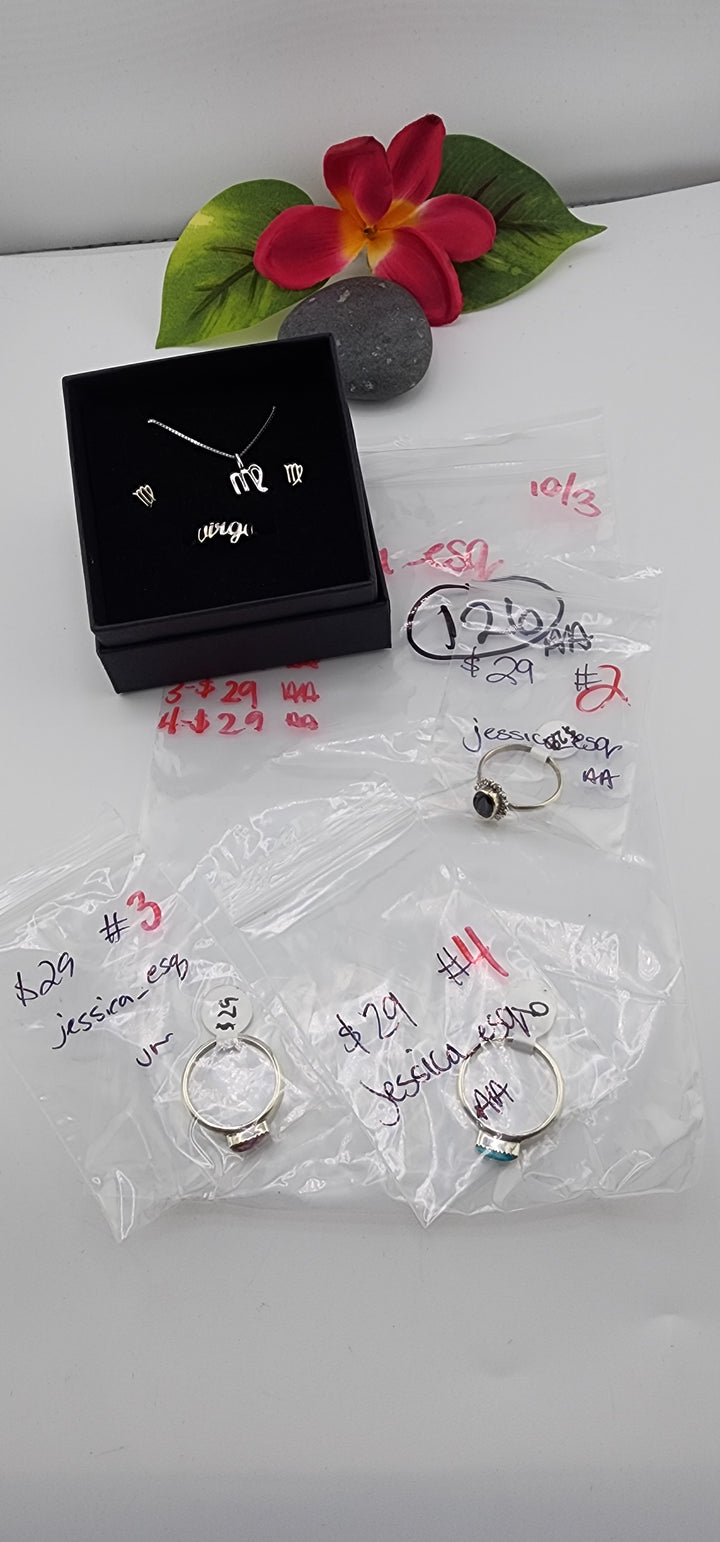 AM SHOW 48HR RESERVED FOR: jessica_esq - 10/3/2025 FL tiktok Live Show -  4 Sterling Silver Items
