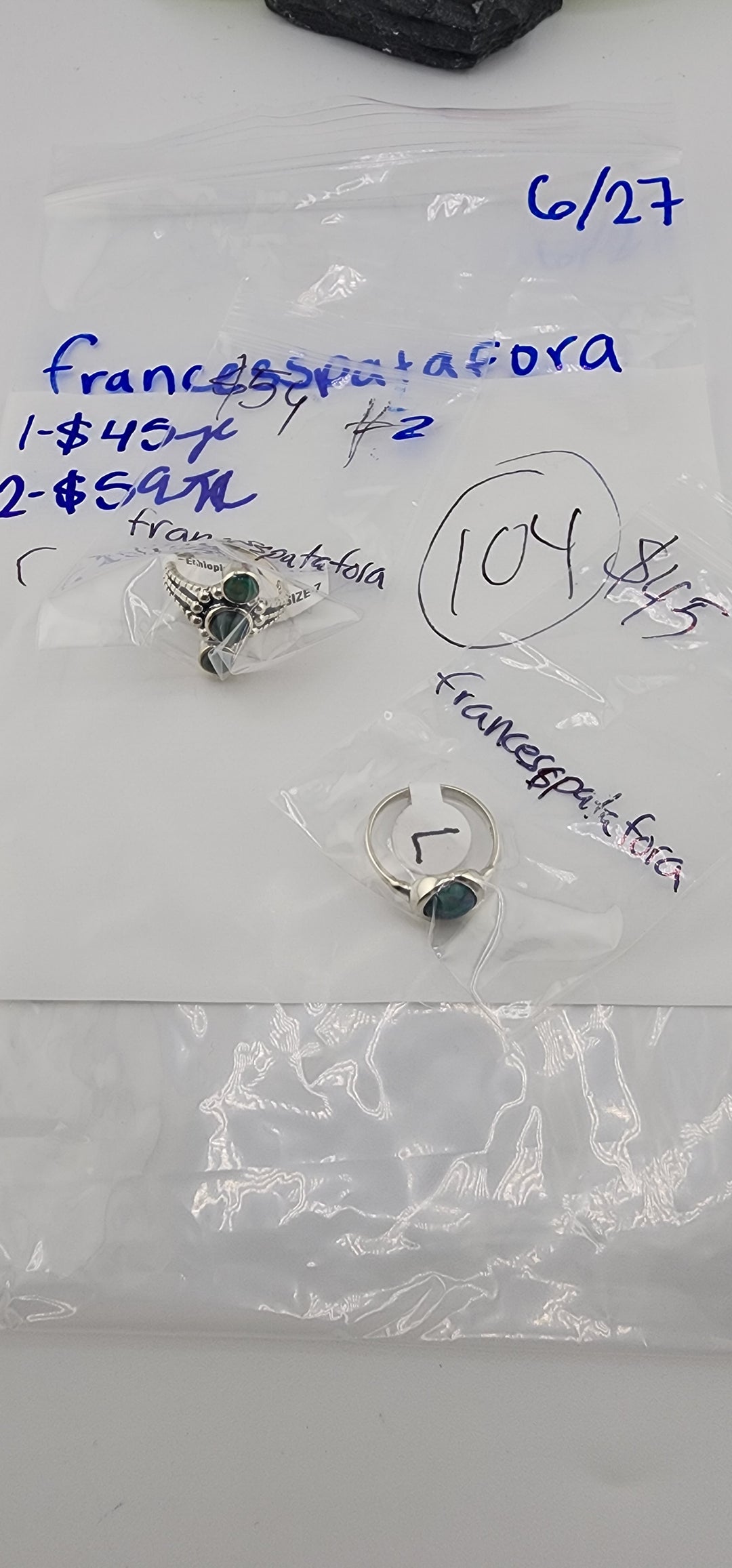 48HR - RESERVED FOR: francesspatafora - 6/27/2025 FL tiktok Live Show - 2 Sterling Silver Items