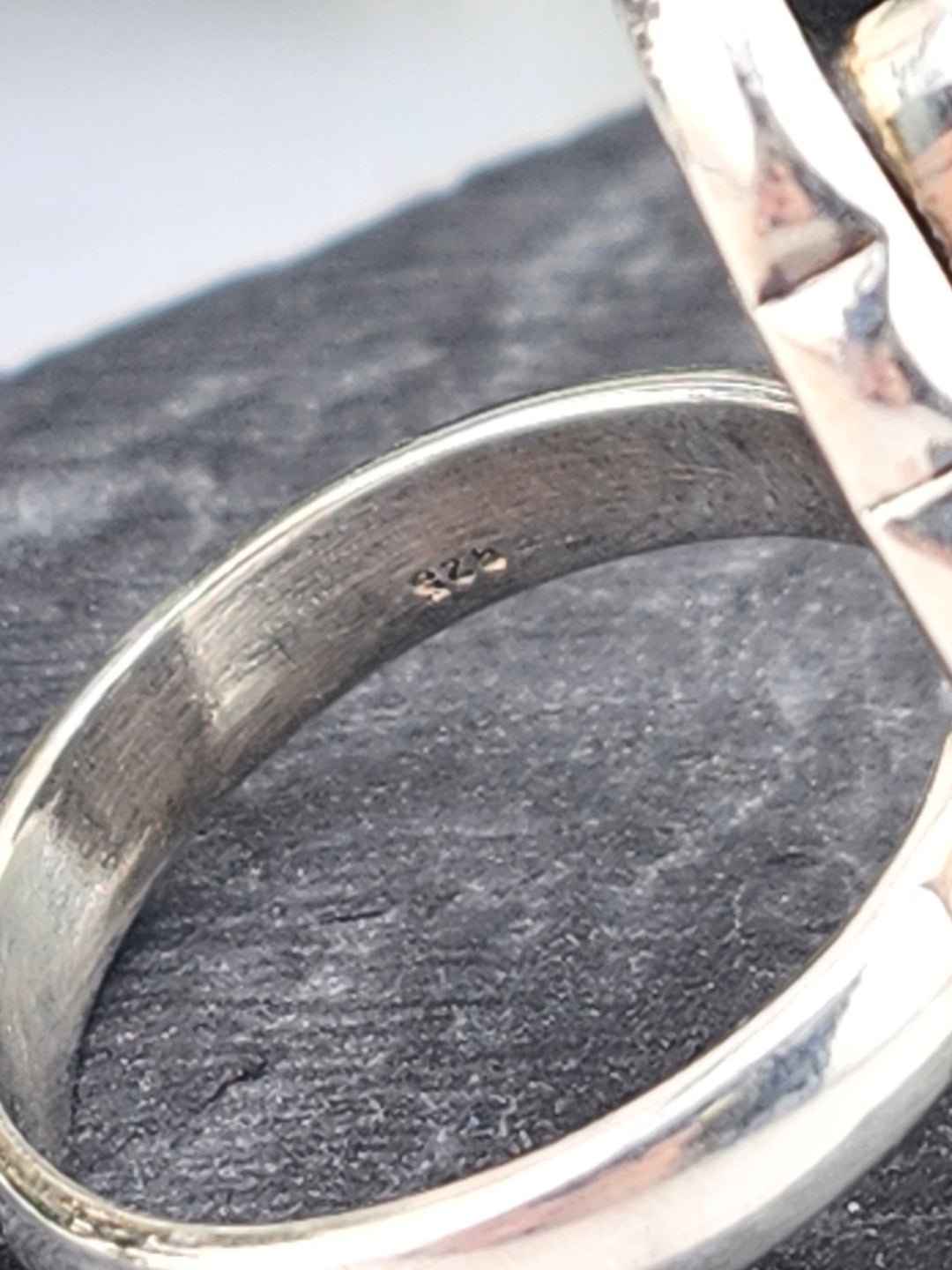 Australian Opal Doublet and 925 Sterling Silver Ring - Size 7.25