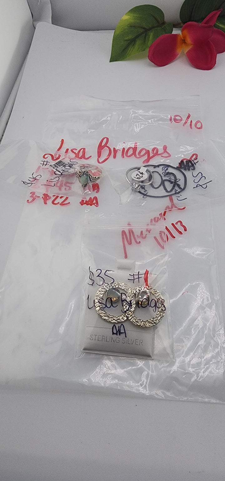 AM SHOW 48HR RESERVED FOR:  Lisa Bridges - 10/10/2025 FL tiktok Live Show - 3  Sterling Silver Items