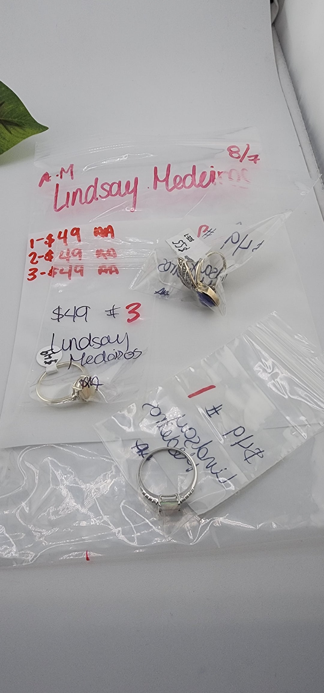 AM SHOW 48HR - RESERVED FOR: Lindsay Medeiros - 8/7/2025 FL tiktok Live Show - 3 Sterling Silver Items