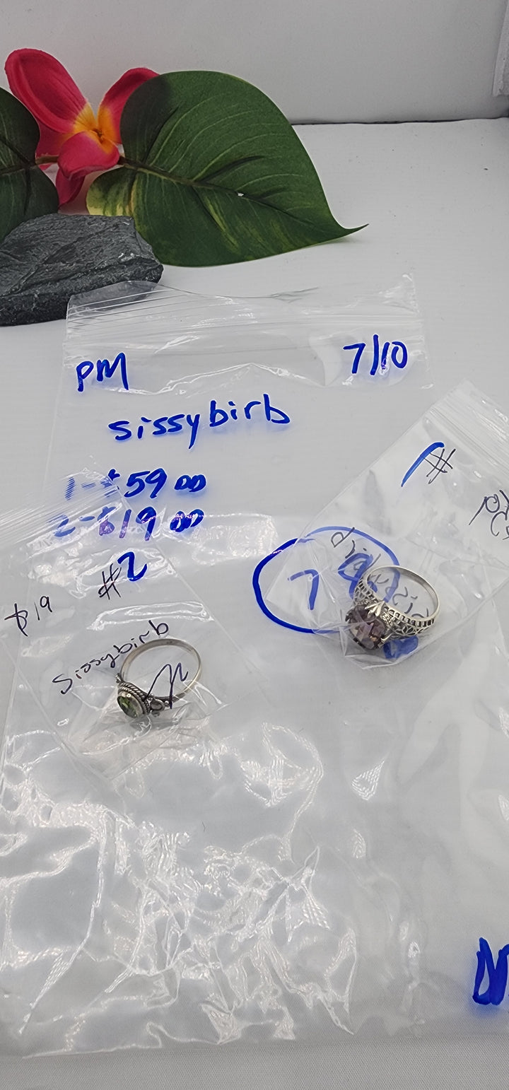 PM SHOW 48HR - RESERVED FOR: sissybirb  - 7/10/2025 FL tiktok Live Show - 2 Sterling Silver Items
