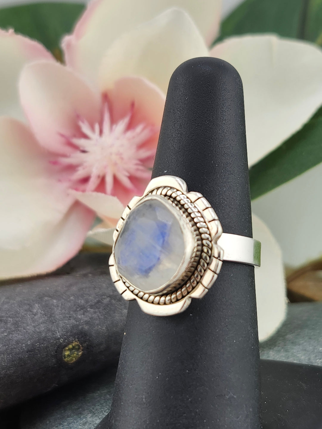 Cut Moonstone Ring Size 7