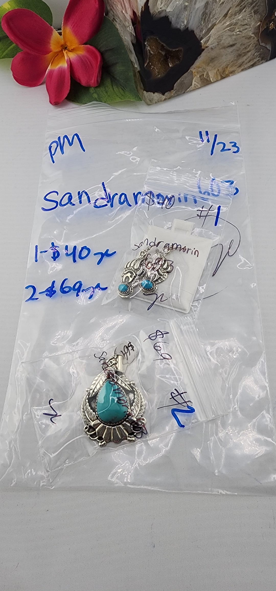 PM SHOW 48HR - RESERVED FOR: sandramorin603 - 11/23/2025 tiktok Live Show - 2 Sterling Silver Items