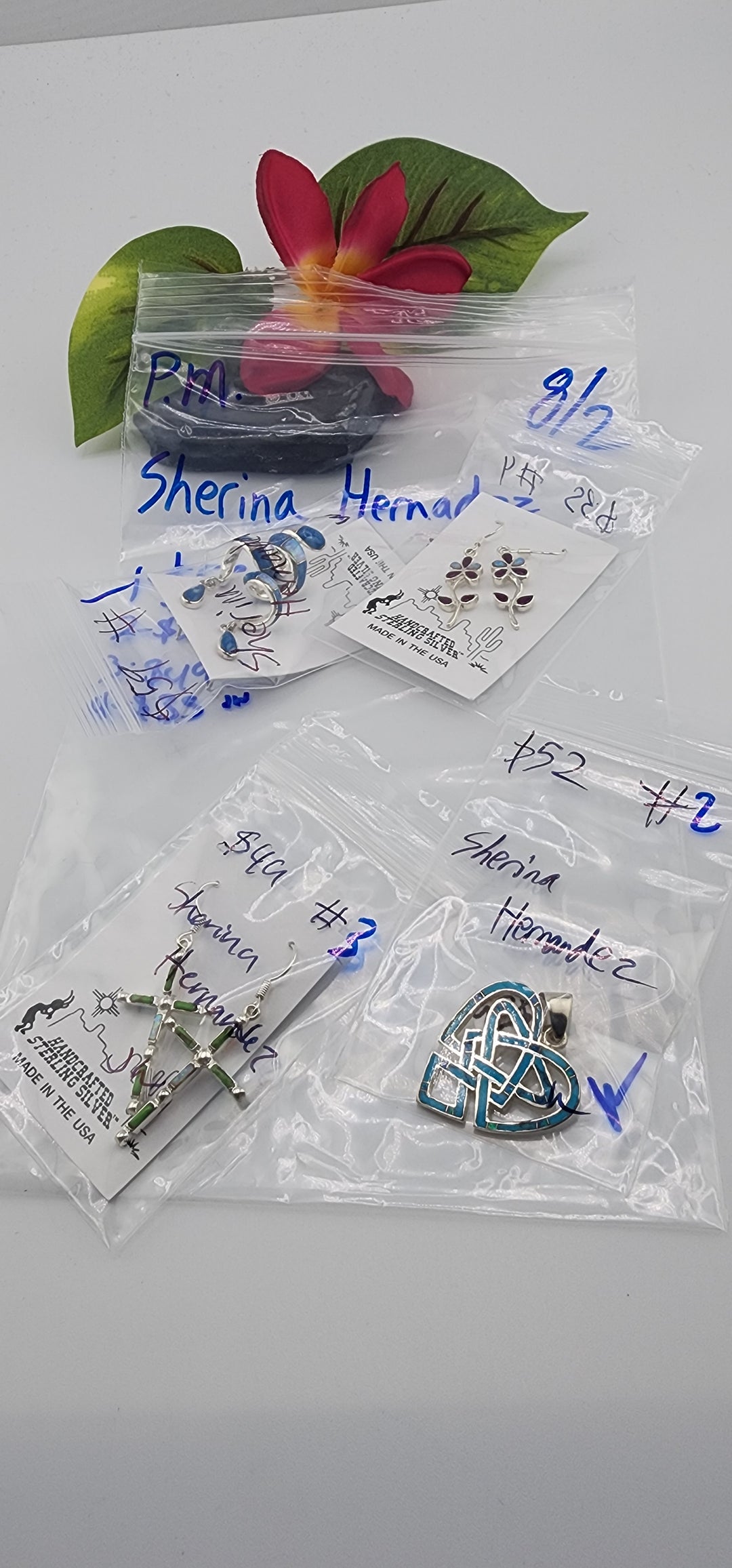 PM SHOW 48HR - RESERVED FOR:  Sherina Hernandez - 8/2/2025 FL tiktok Live Show - 4 Sterling Silver Items