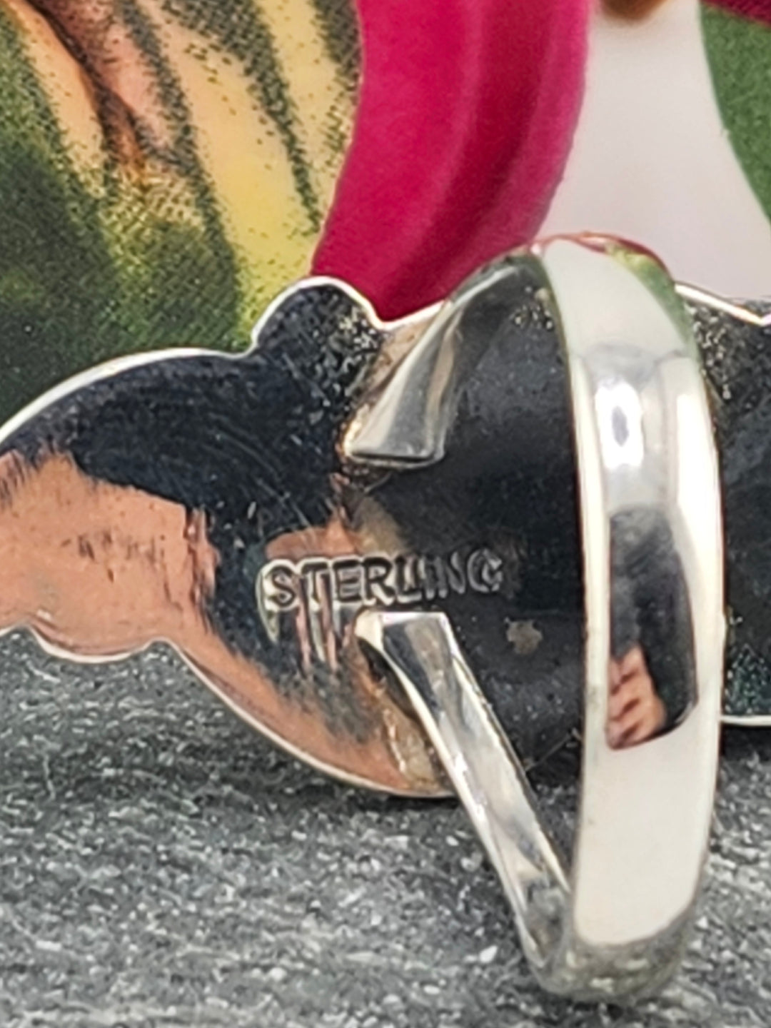 Queen Conch Feather Ring Size 9.5