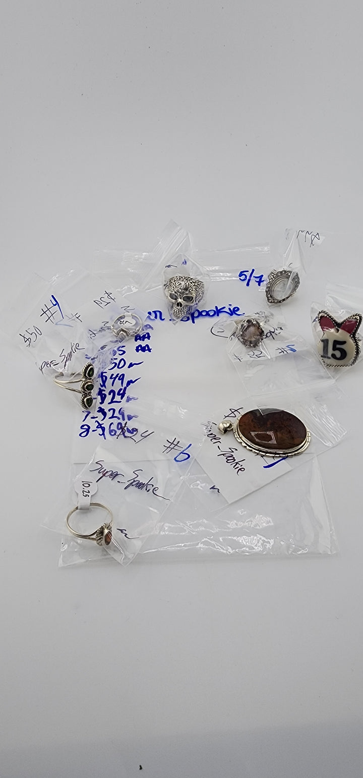 RESERVED FOR: Super_Spookie - 5/7/2025 tiktok Live Show -8  Sterling Silver Items