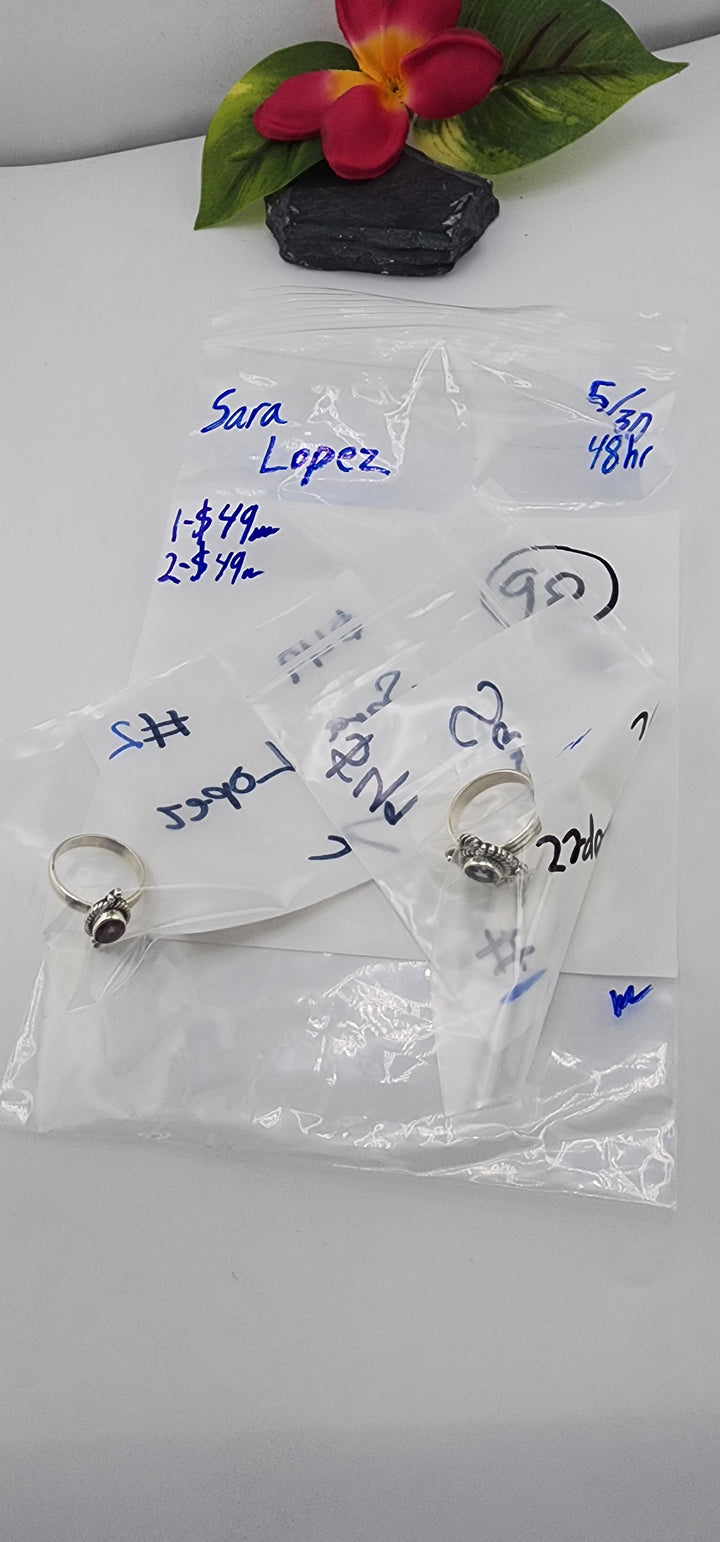 RESERVED FOR: Sara Lopez - 5/30/2025 tiktok Live Show - 2 Sterling Silver Items